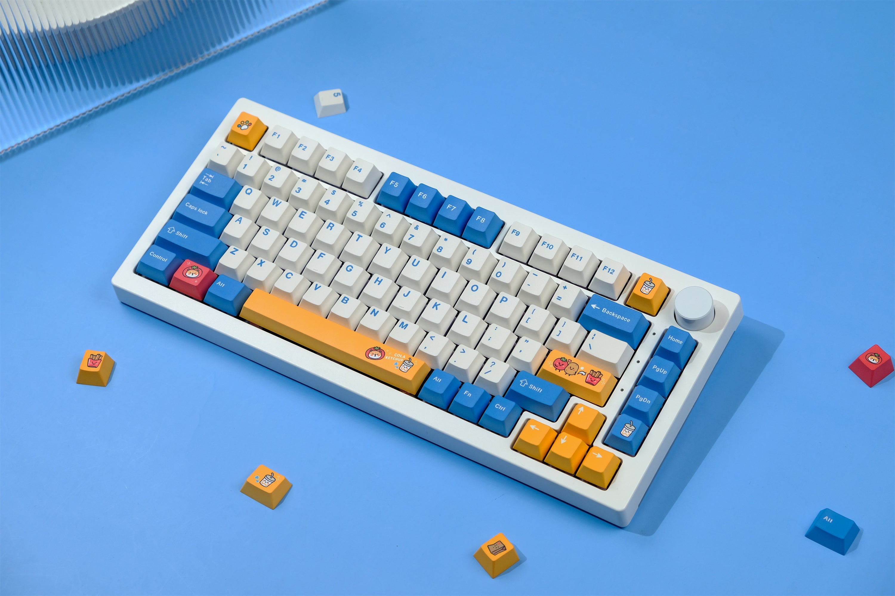 French Fries Dog keycaps