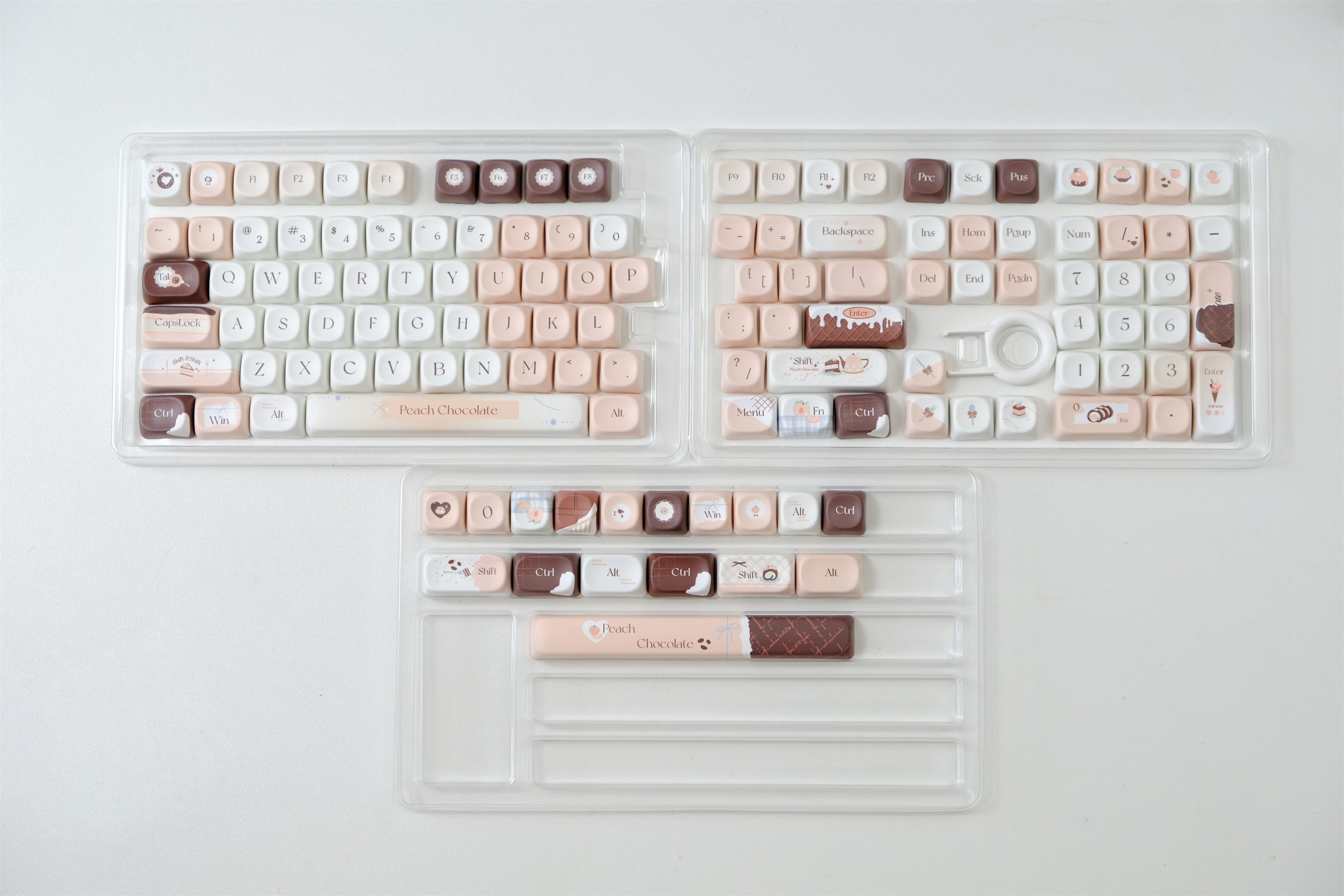 Crispy Peach Chocolate Keycaps