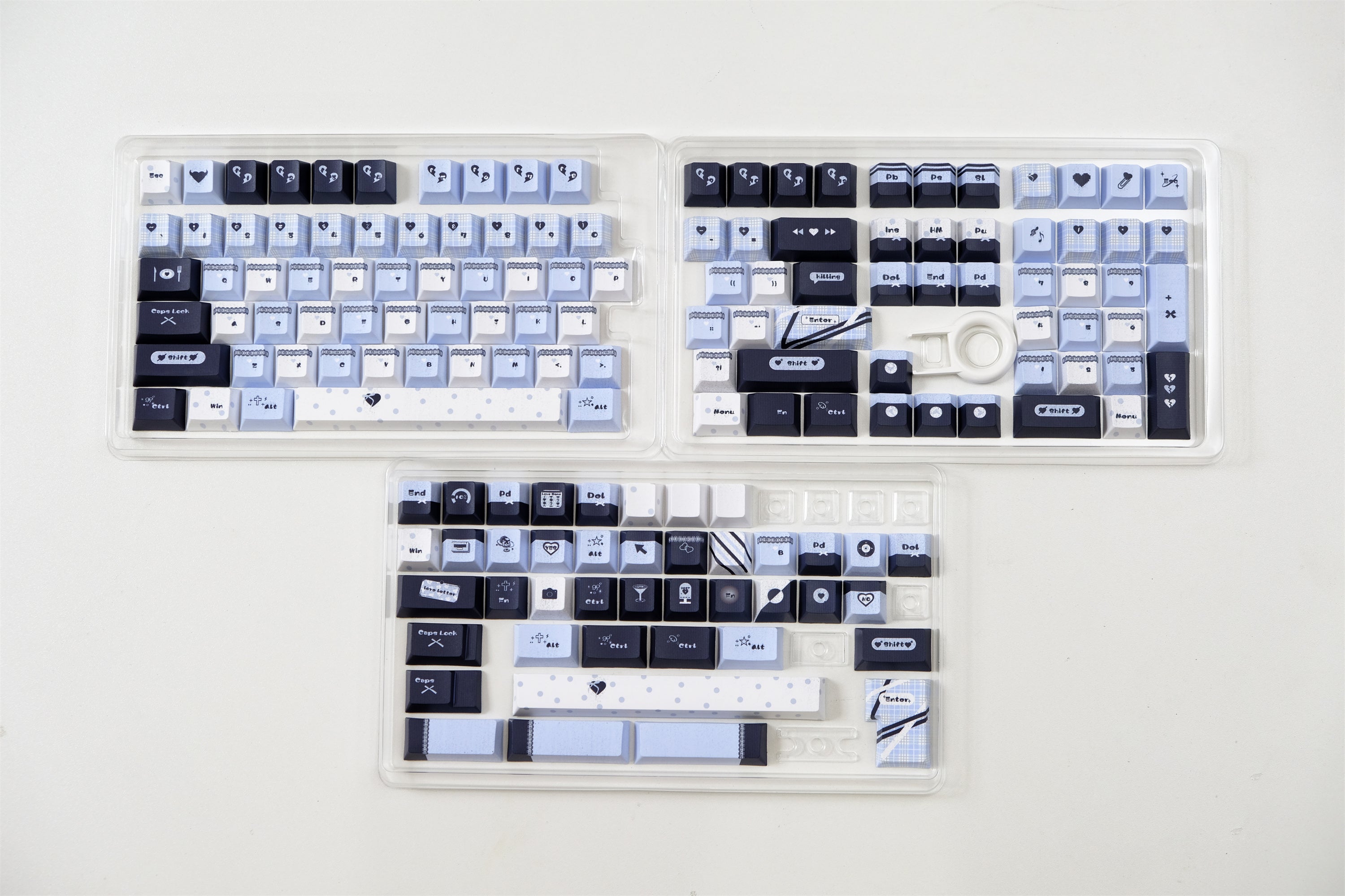 Blue Black Lace Keycaps