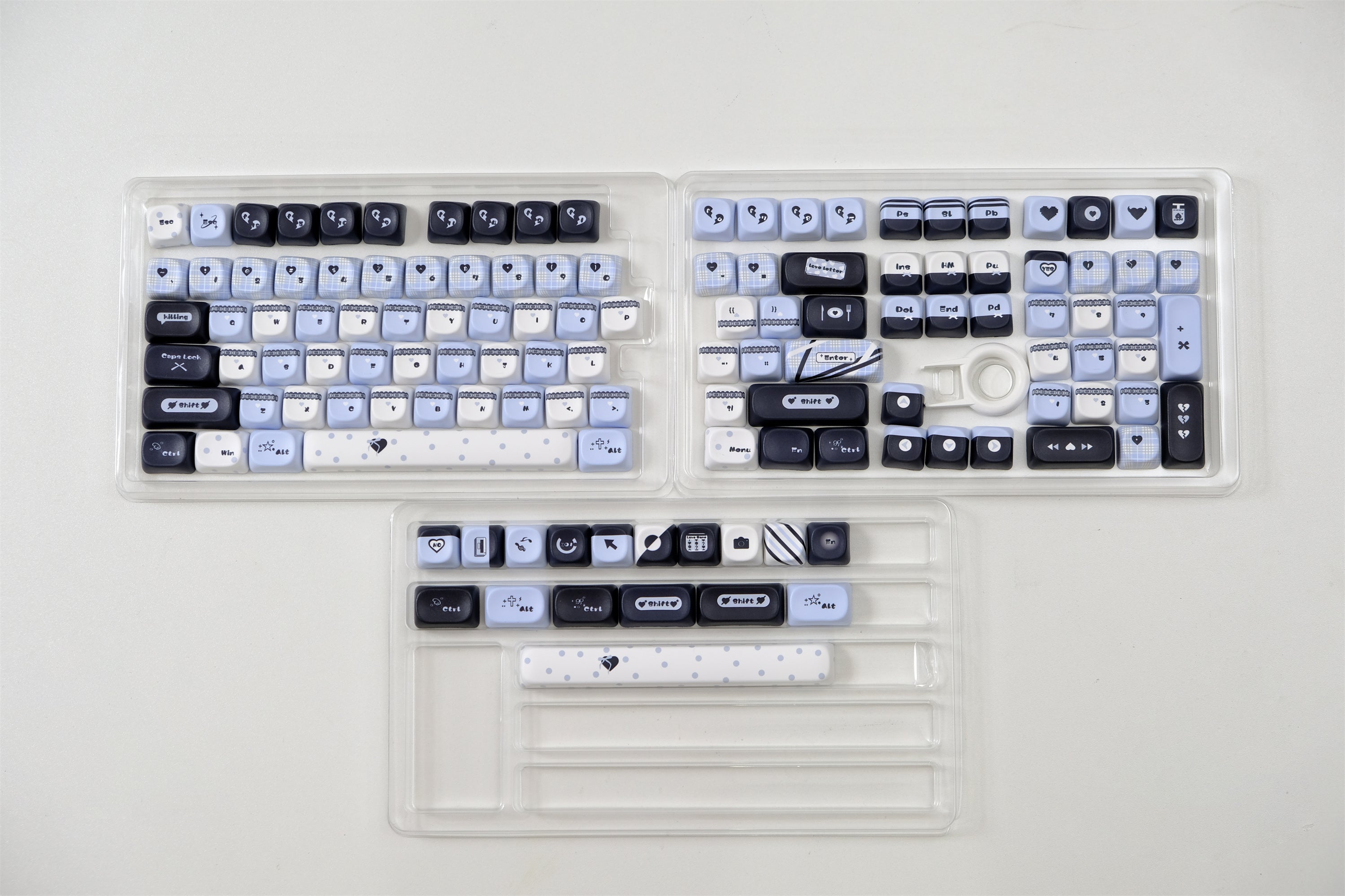Blue Black Lace Keycaps