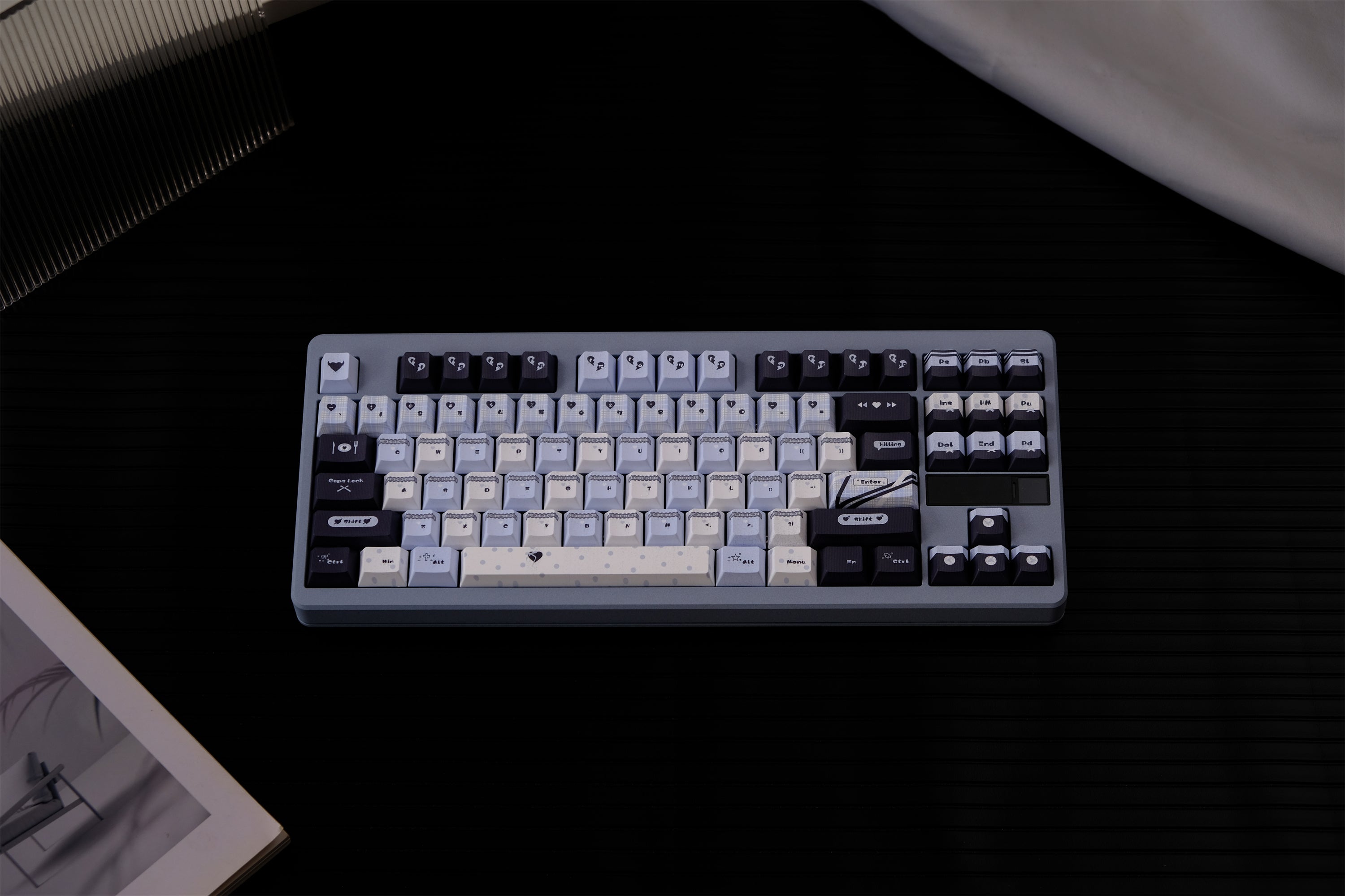 Blue Black Lace Keycaps