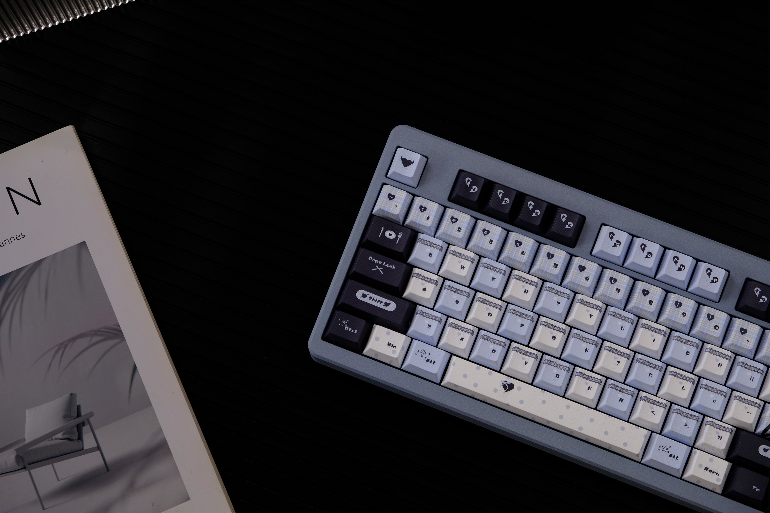 Blue Black Lace Keycaps
