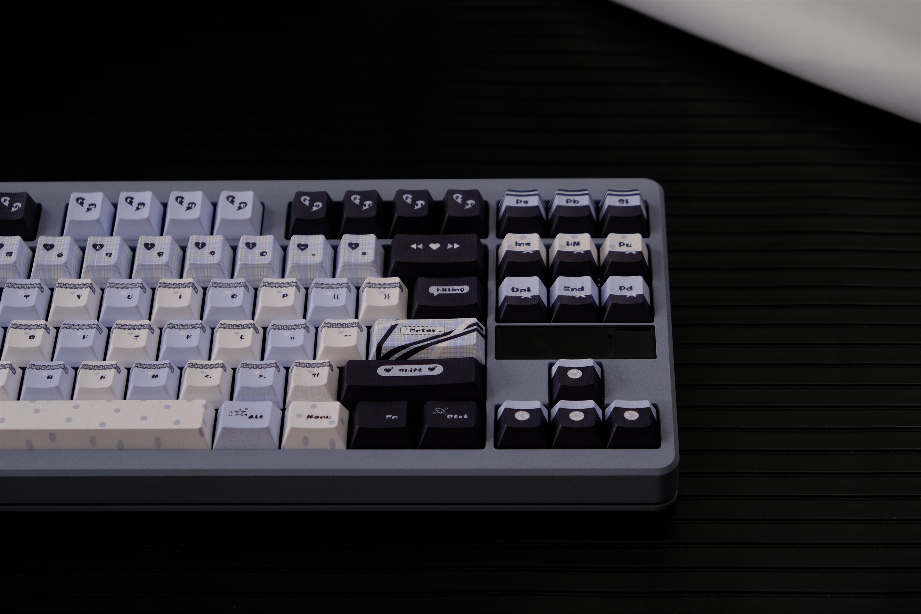 Blue Black Lace Keycaps