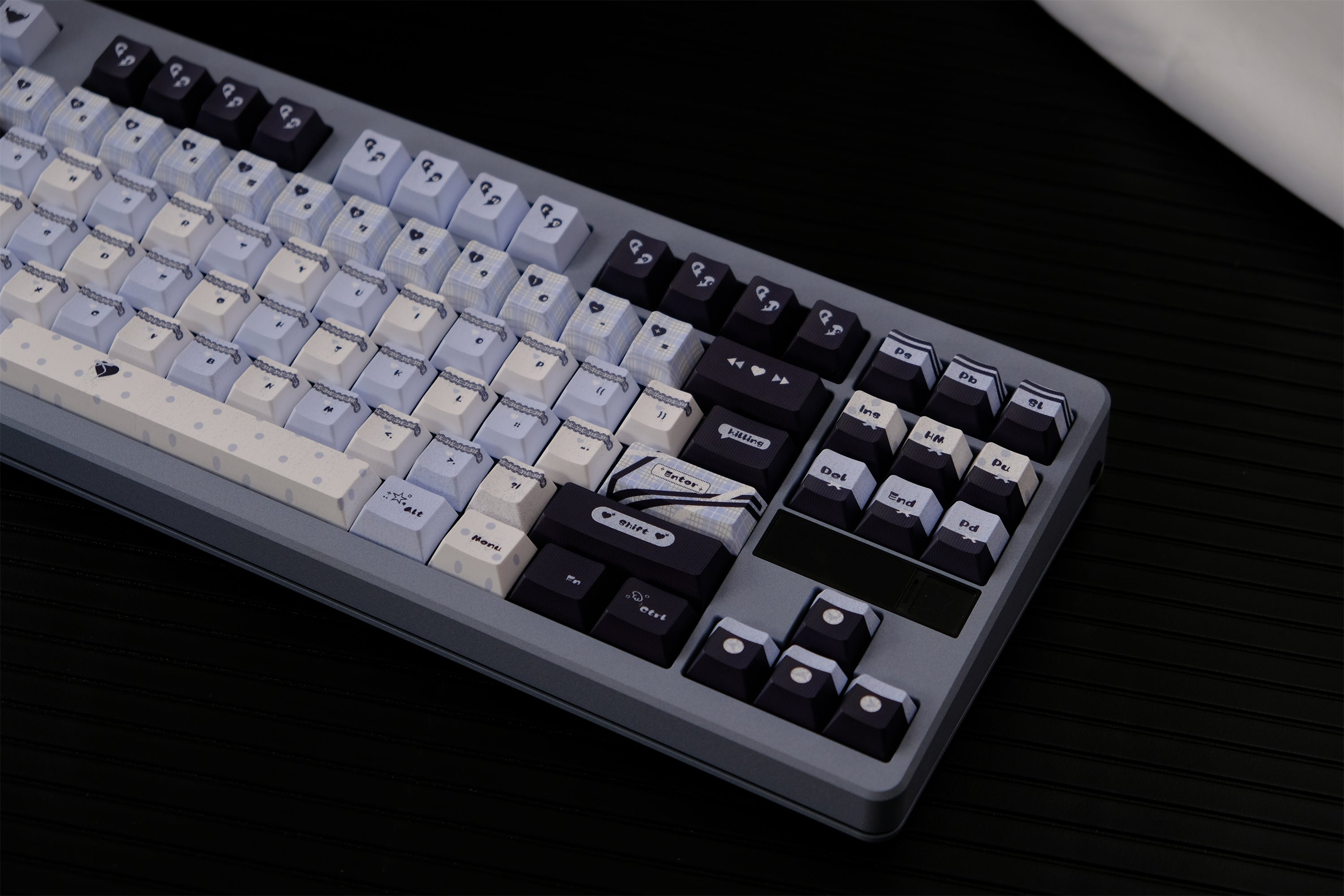 Blue Black Lace Keycaps