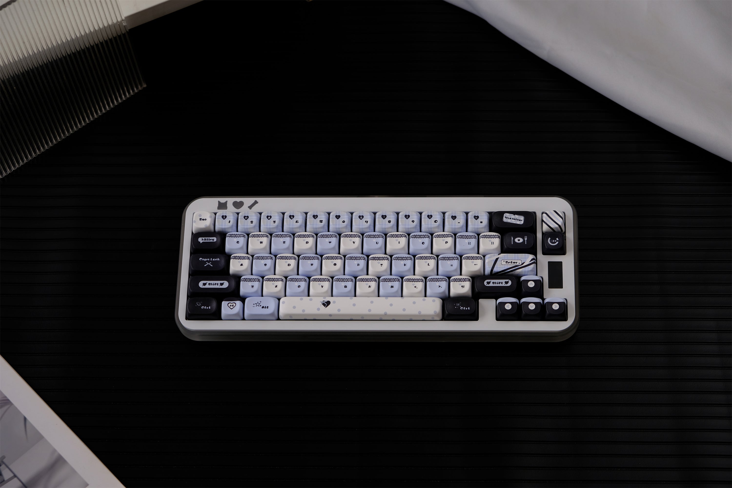 Blue Black Lace Keycaps