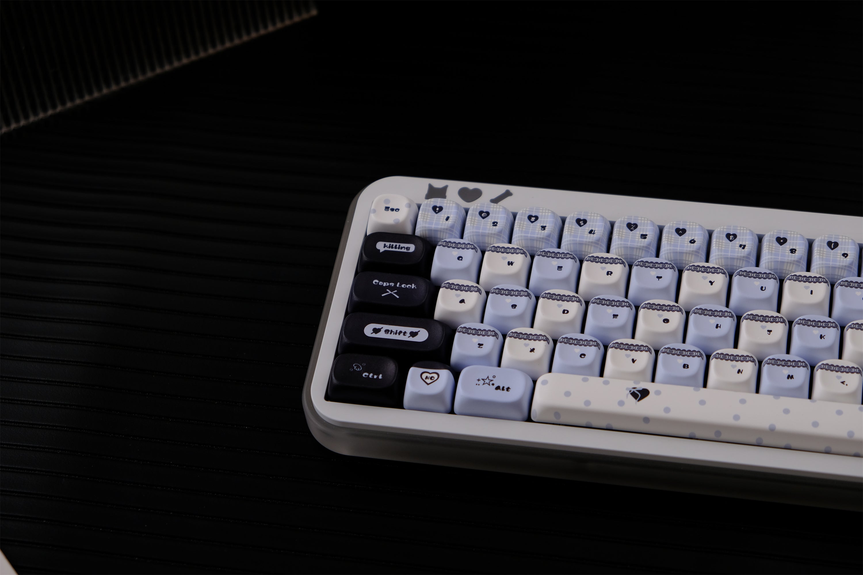 Blue Black Lace Keycaps