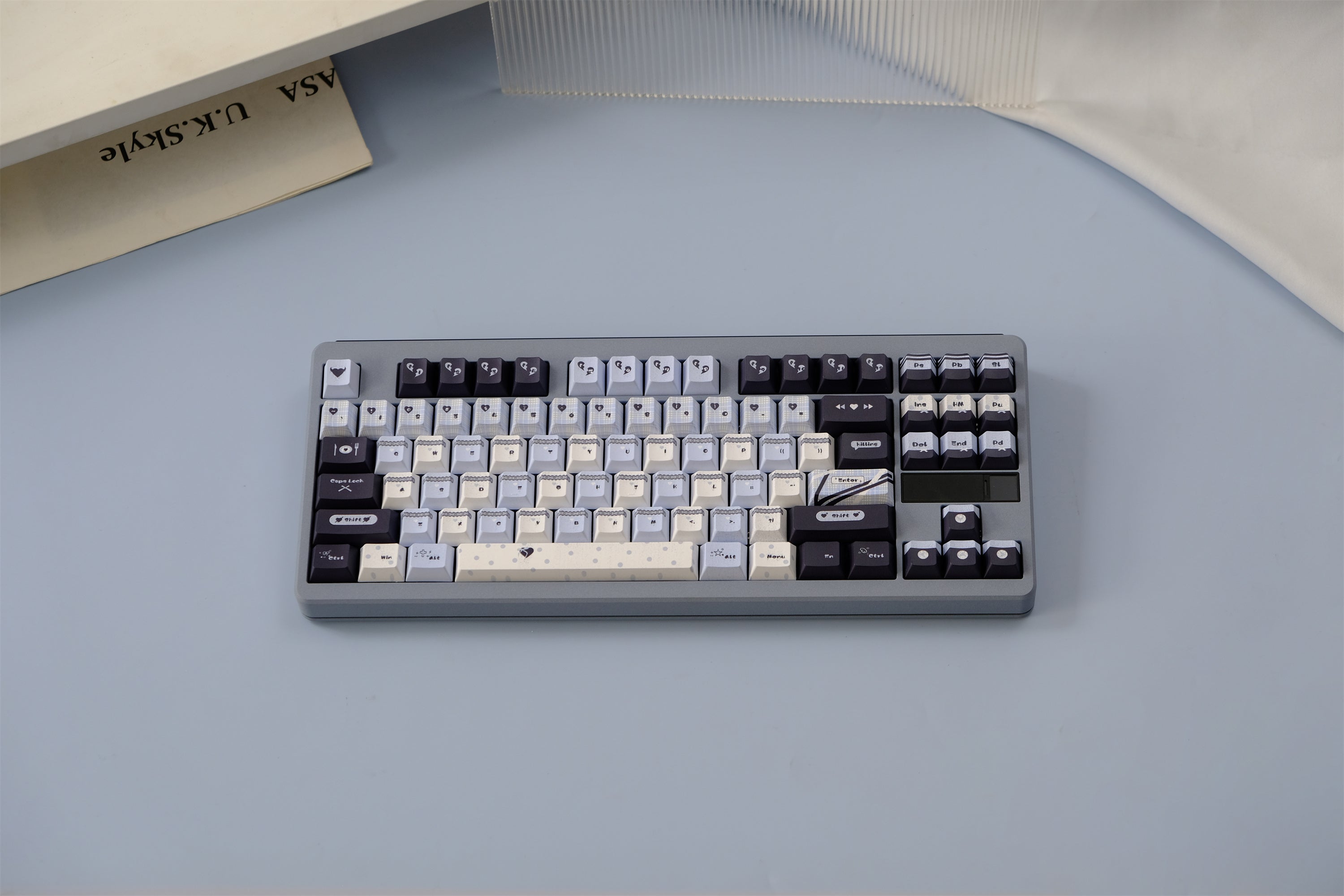 Blue Black Lace Keycaps
