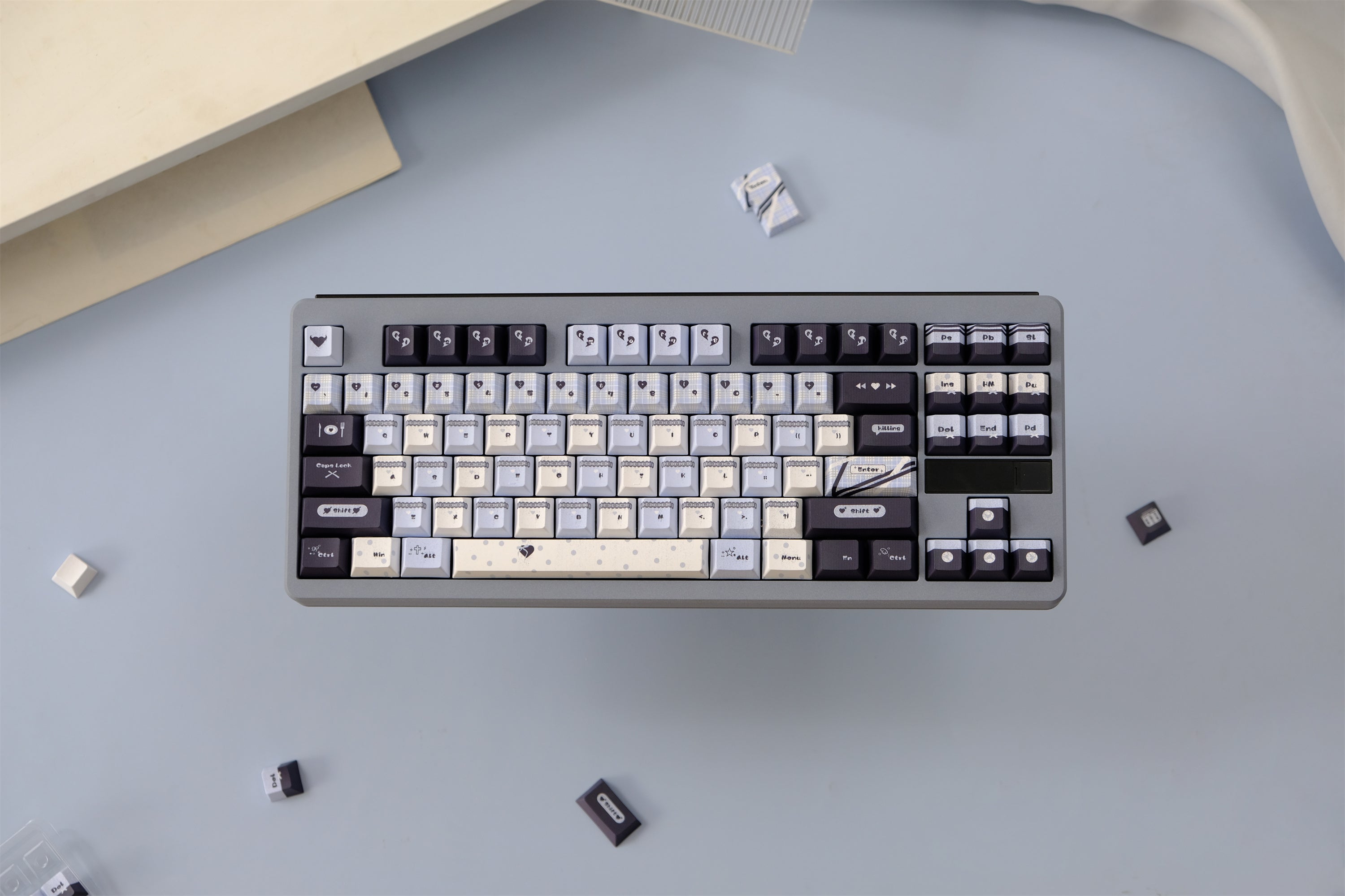 Blue Black Lace Keycaps