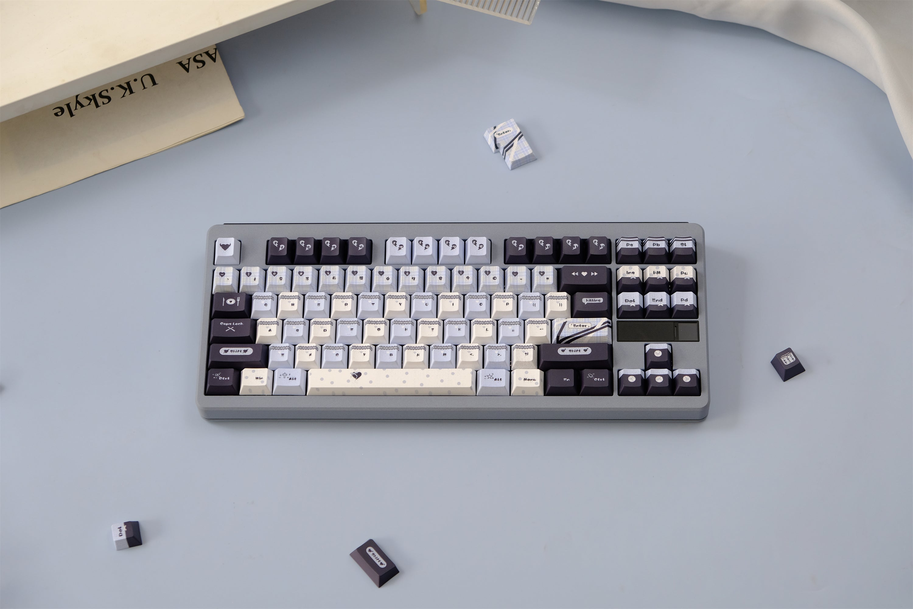 Blue Black Lace Keycaps