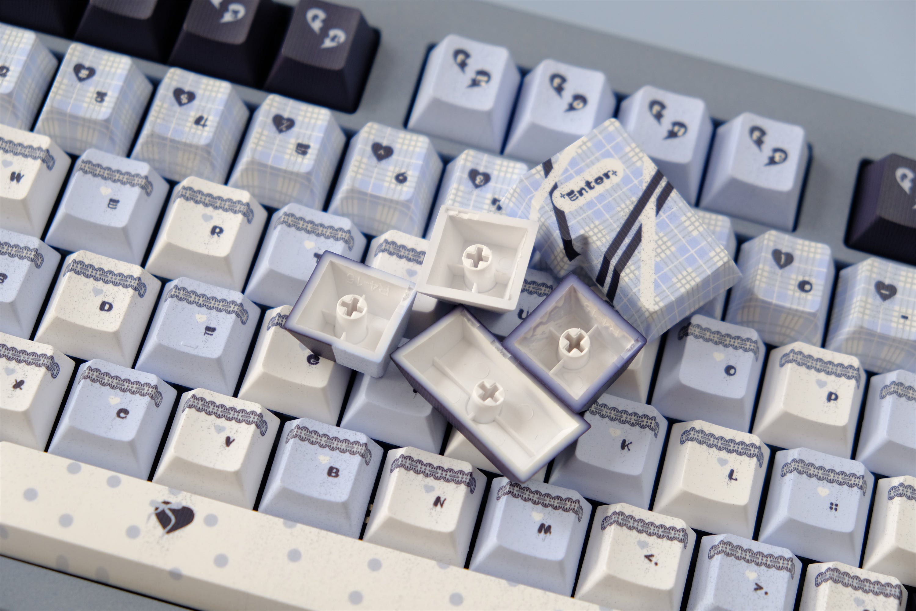 Blue Black Lace Keycaps