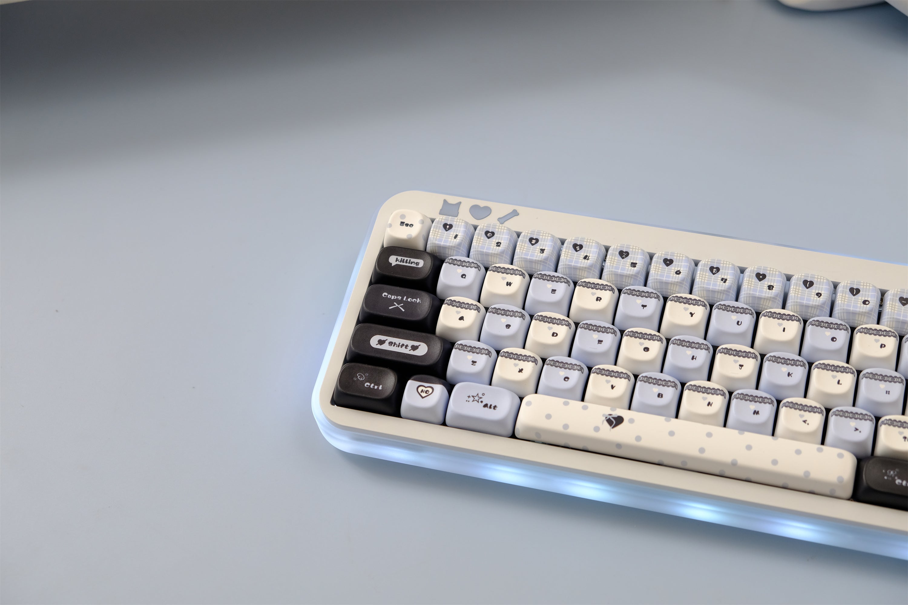 Blue Black Lace Keycaps