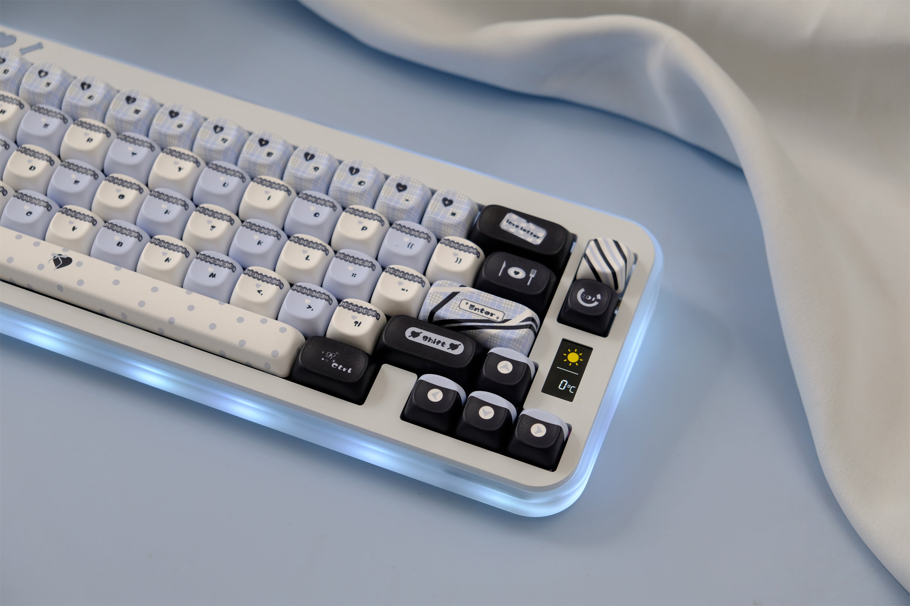 Blue Black Lace Keycaps