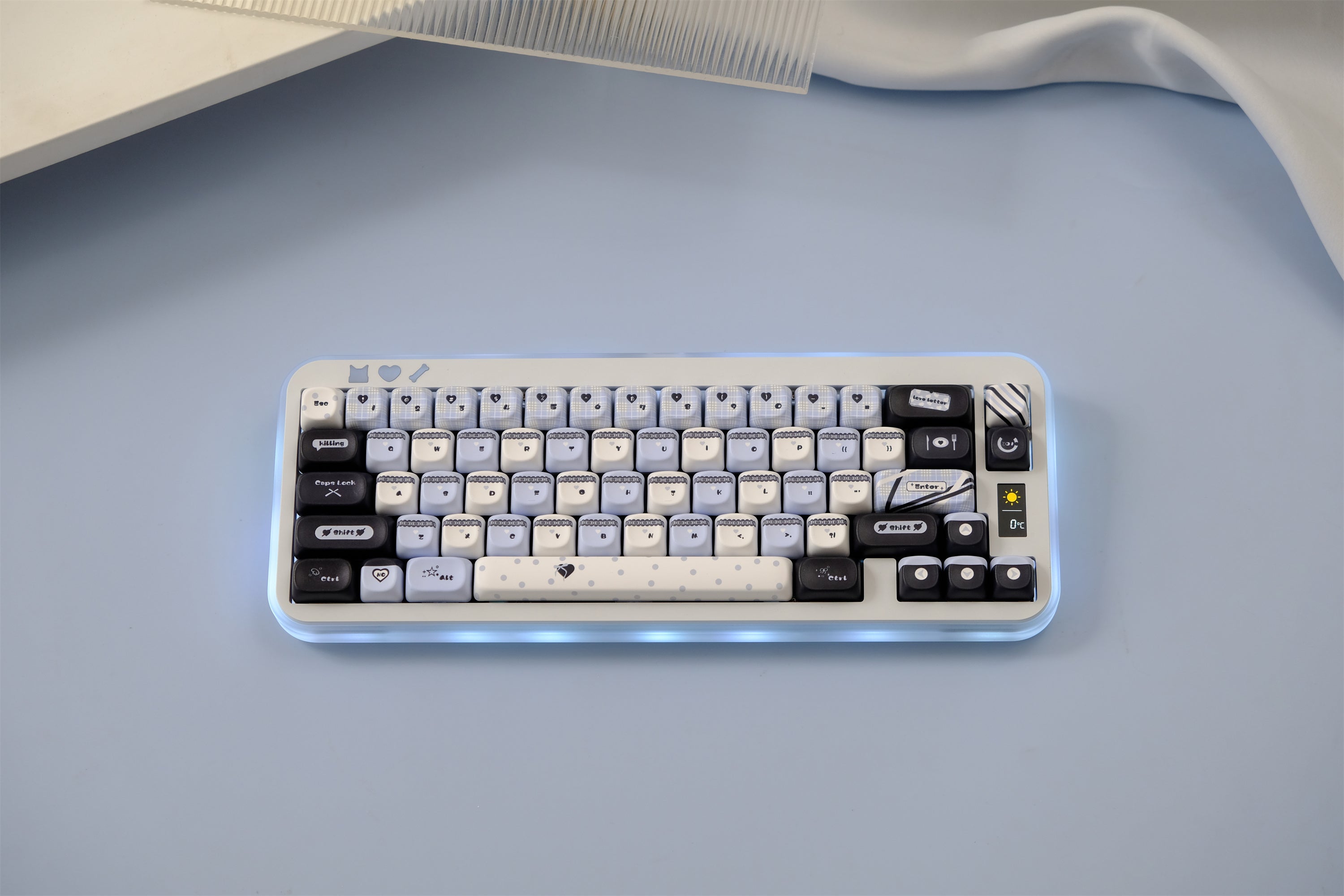 Blue Black Lace Keycaps