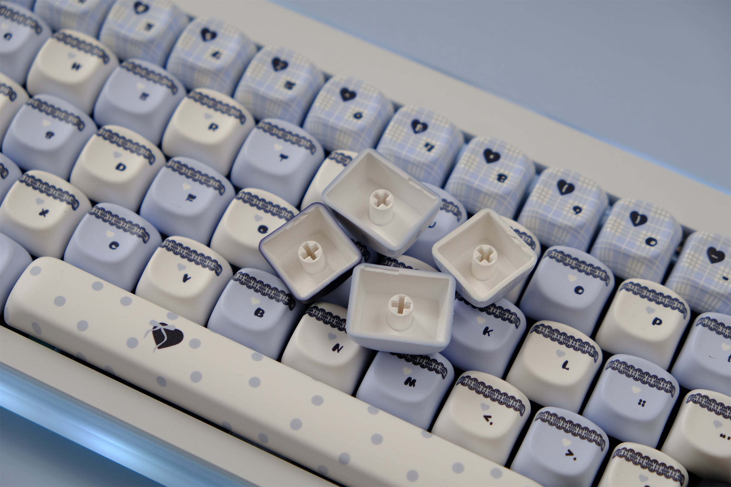 Blue Black Lace Keycaps