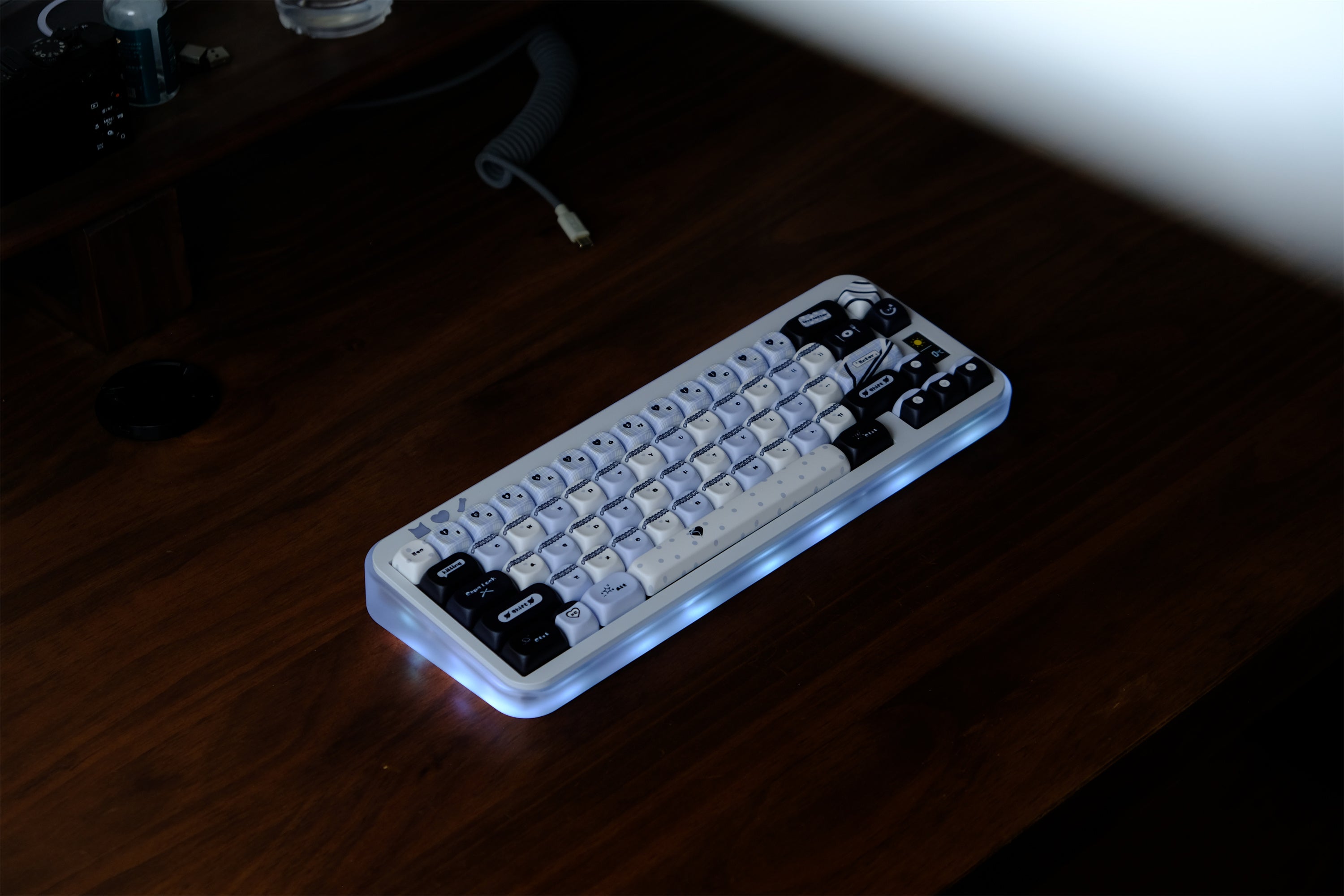 Blue Black Lace Keycaps
