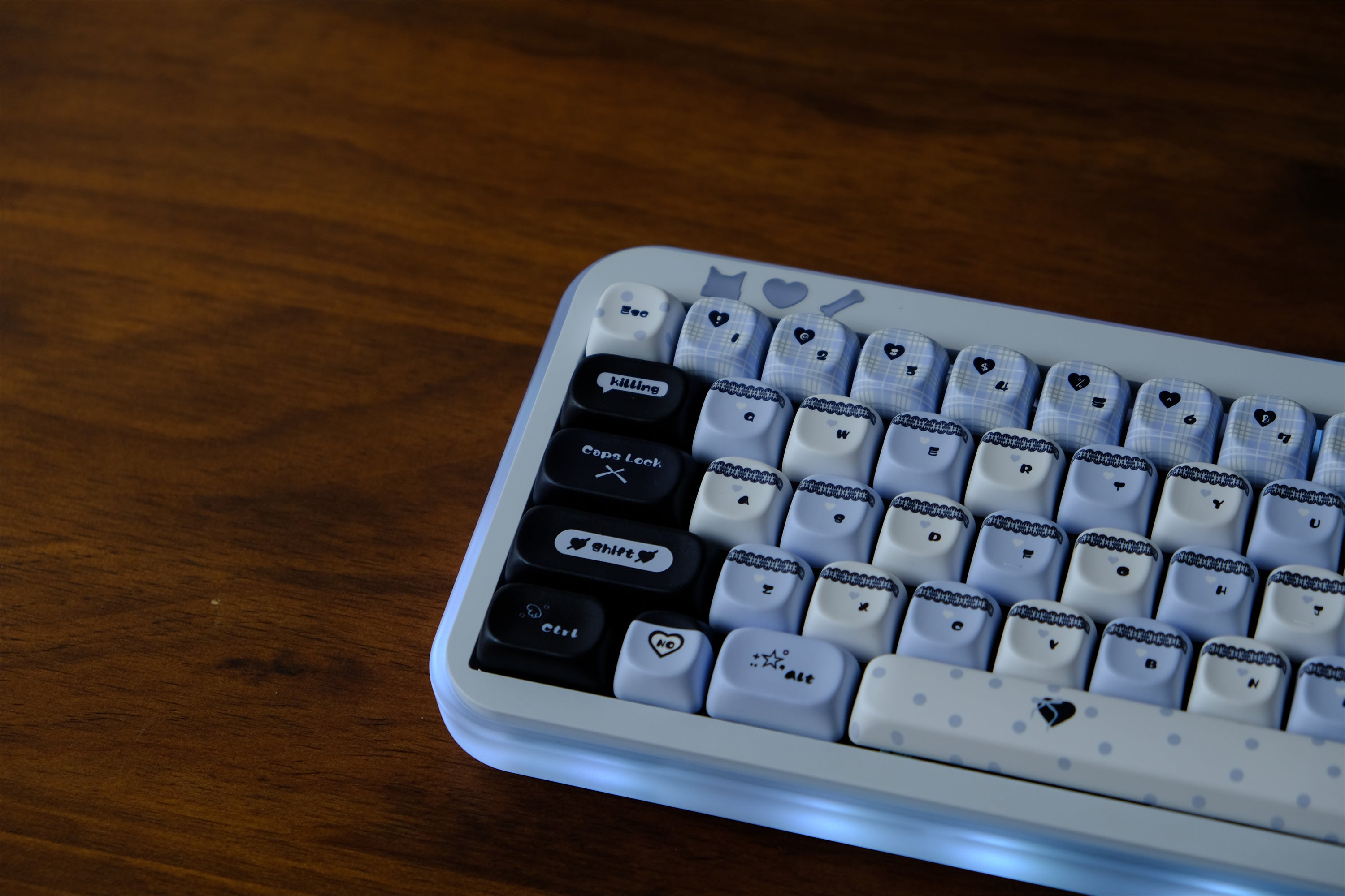 Blue Black Lace Keycaps