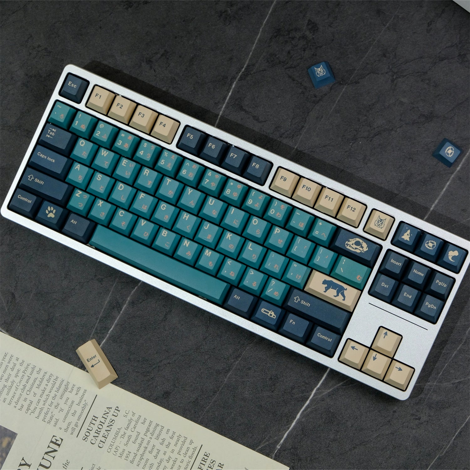 Silent Forest, Keycap PBT Original Height, Sublimation, Mechanical Keyboard Suitable, Customized