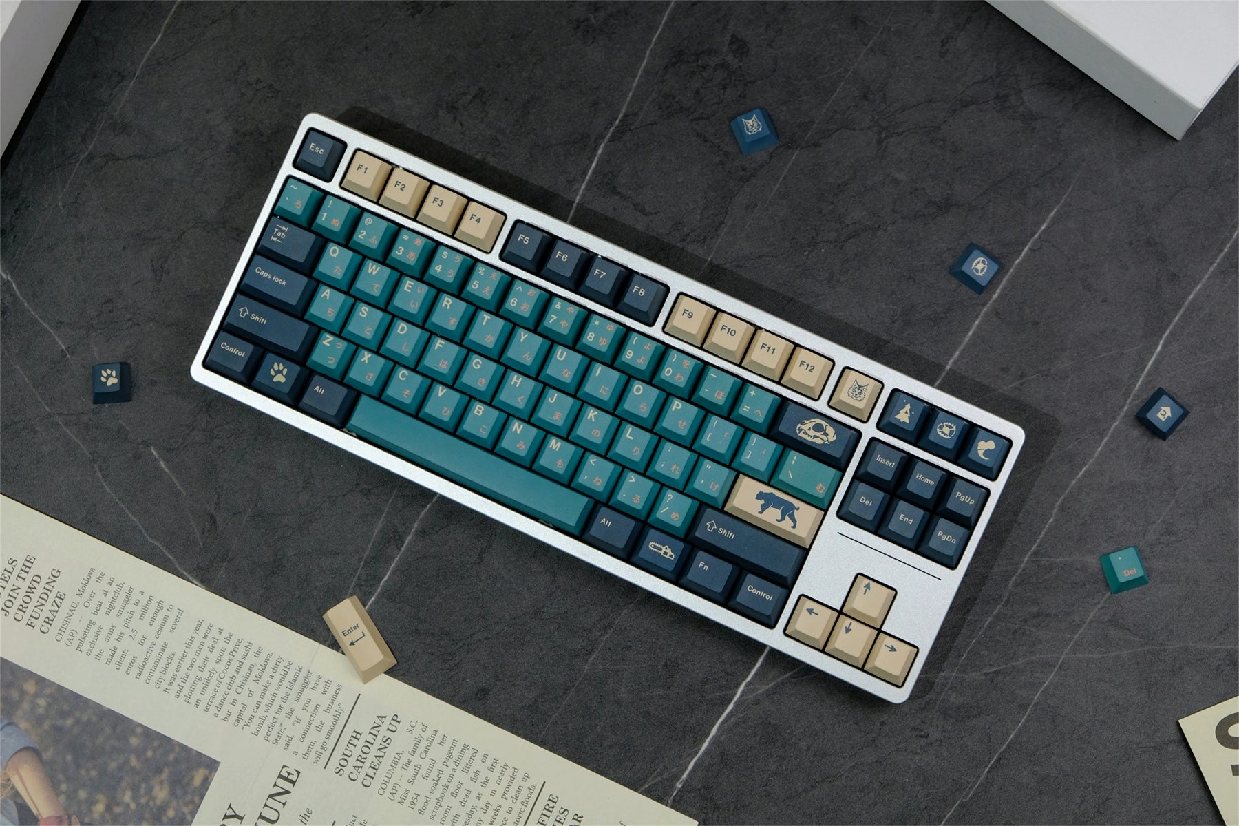 Silent Forest, Keycap PBT Original Height, Sublimation, Mechanical Keyboard Suitable, Customized