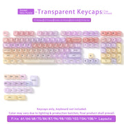Transparent Gradient Keycaps 125 Keys PC Material MOA Profile UV Process Keycap Wooting For CHERRY MX Switch Mechanical Keyboard