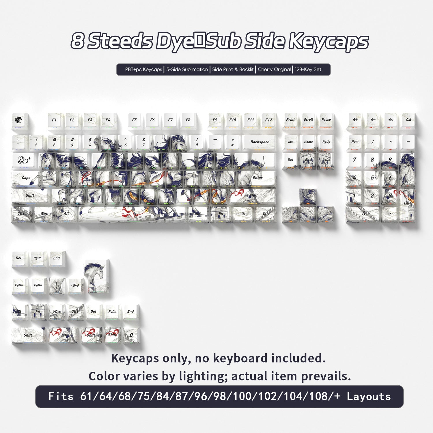 8 Steeds Side Backlight Keycaps - joorkey