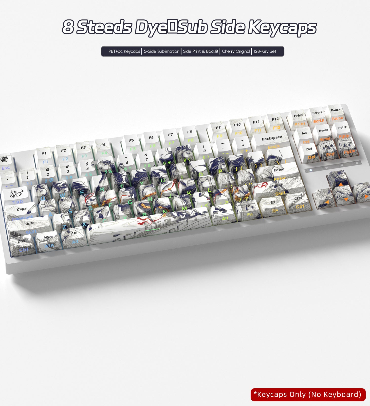 8 Steeds Side Backlight Keycaps - joorkey