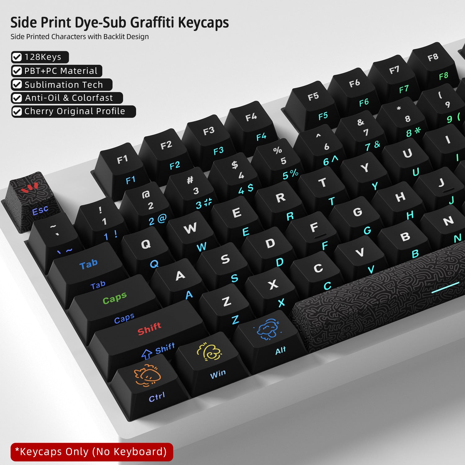 Graffiti Side Backlight Keycaps - joorkey