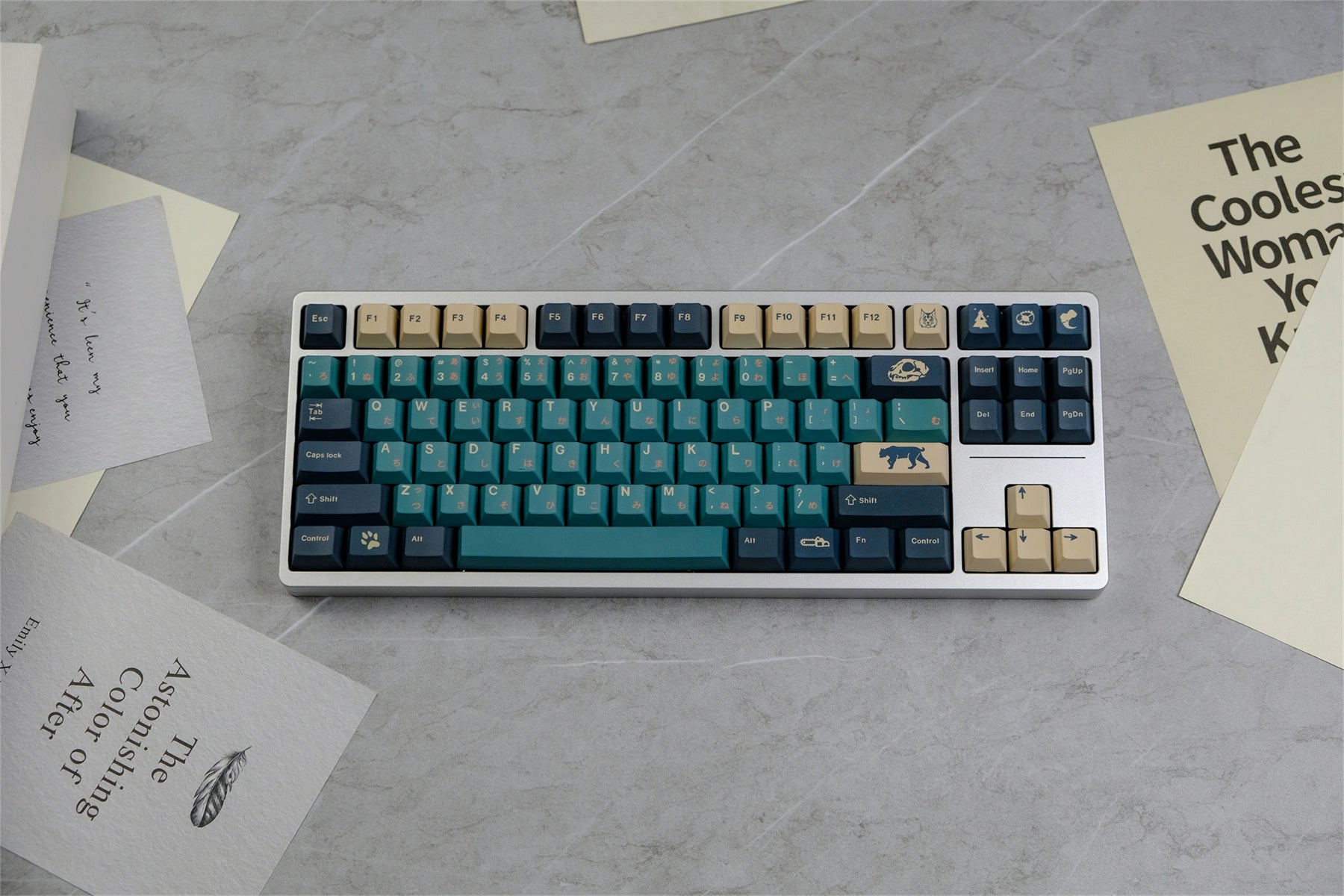 Silent Forest, Keycap PBT Original Height, Sublimation, Mechanical Keyboard Suitable, Customized