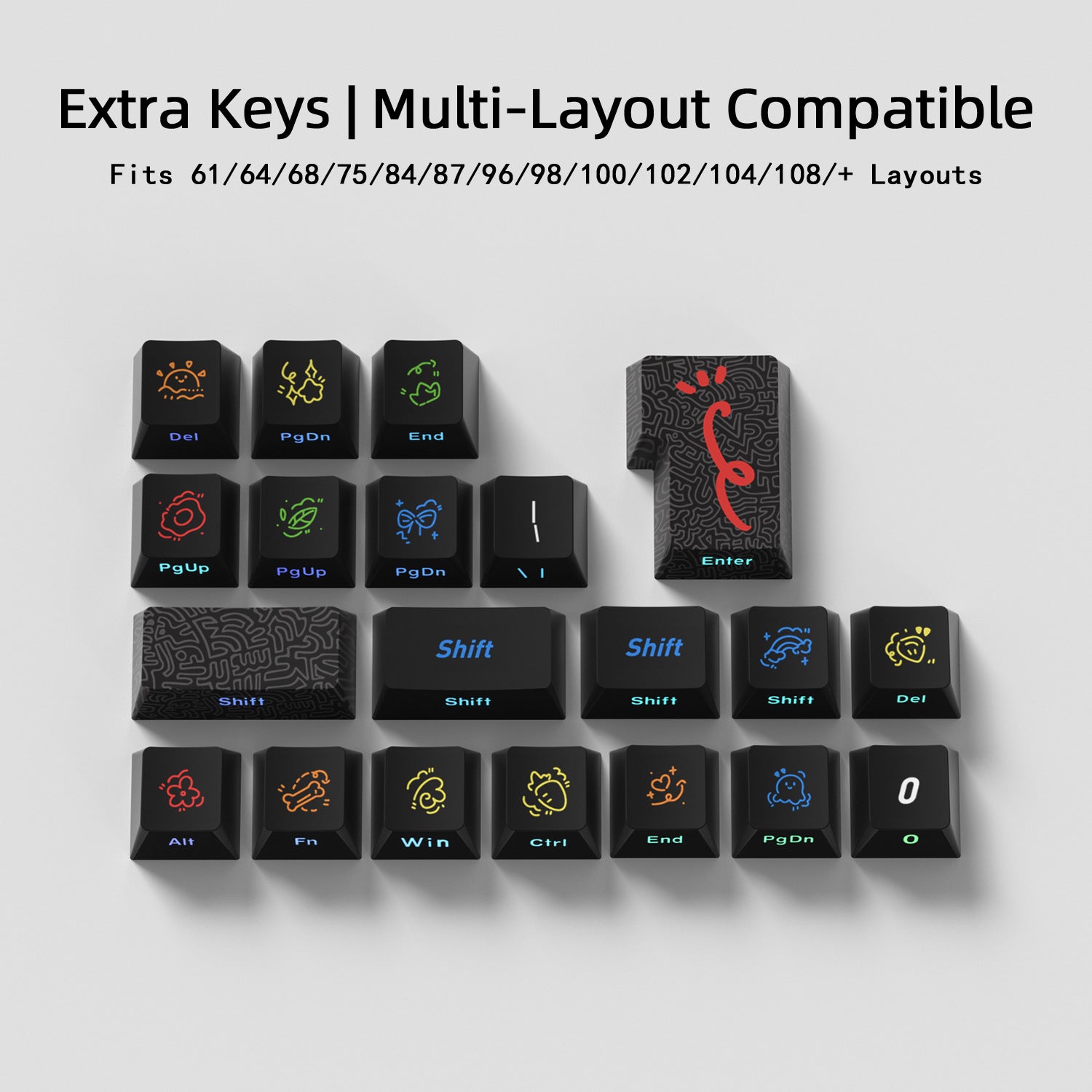 Graffiti Side Backlight Keycaps - joorkey