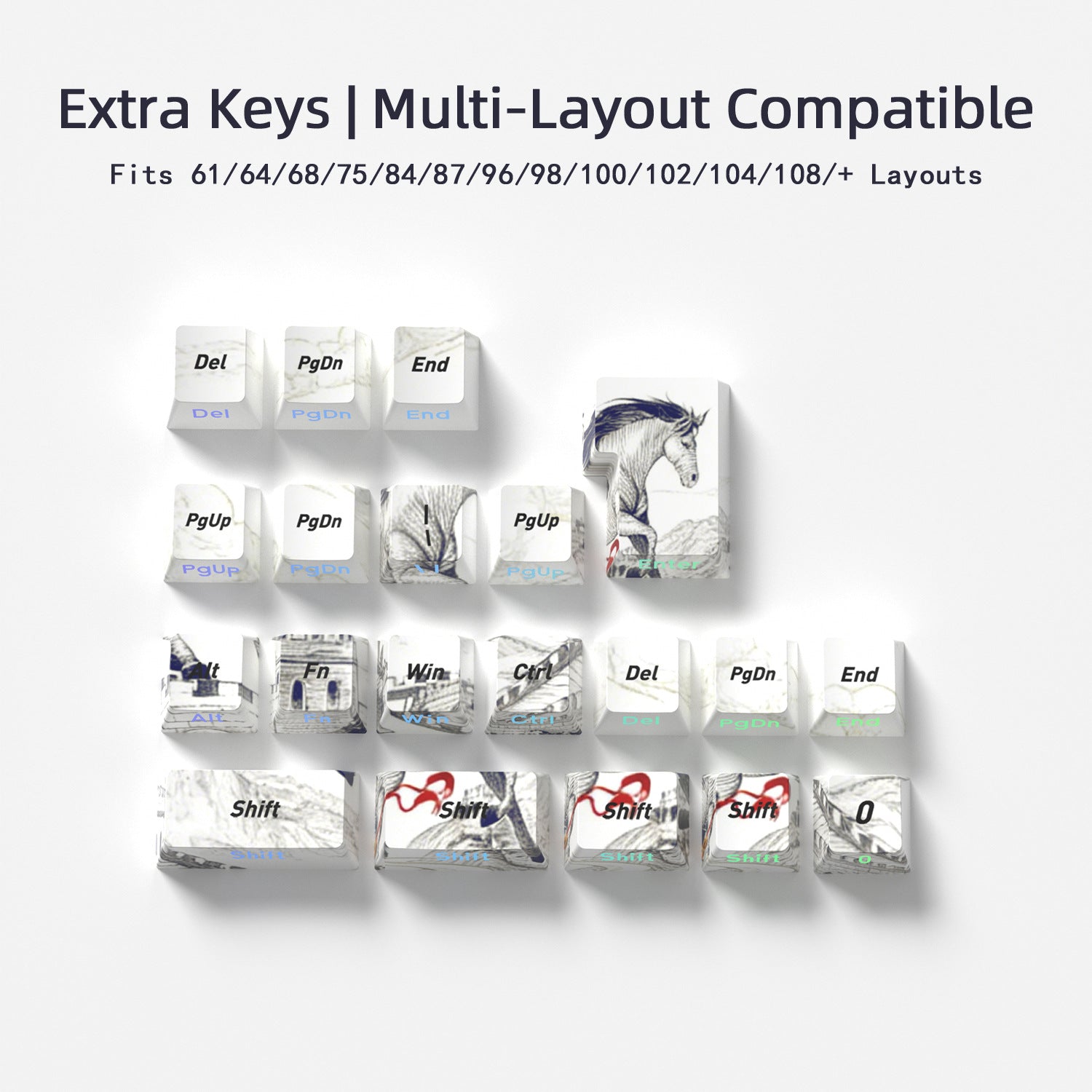 8 Steeds Side Backlight Keycaps - joorkey