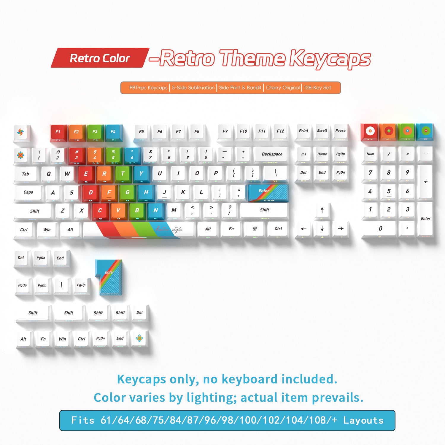 Retro Side Backlight Keycaps