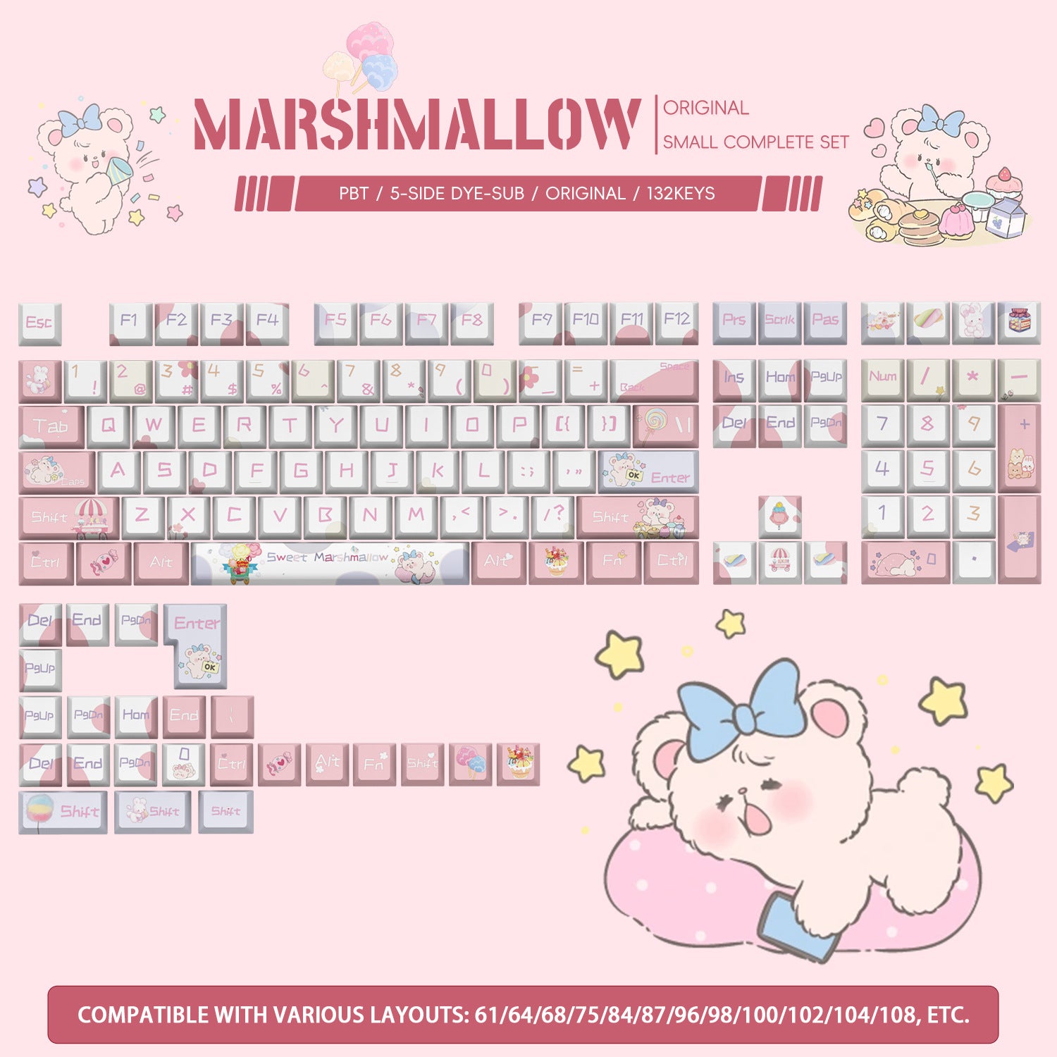 Marshmallow Keycaps