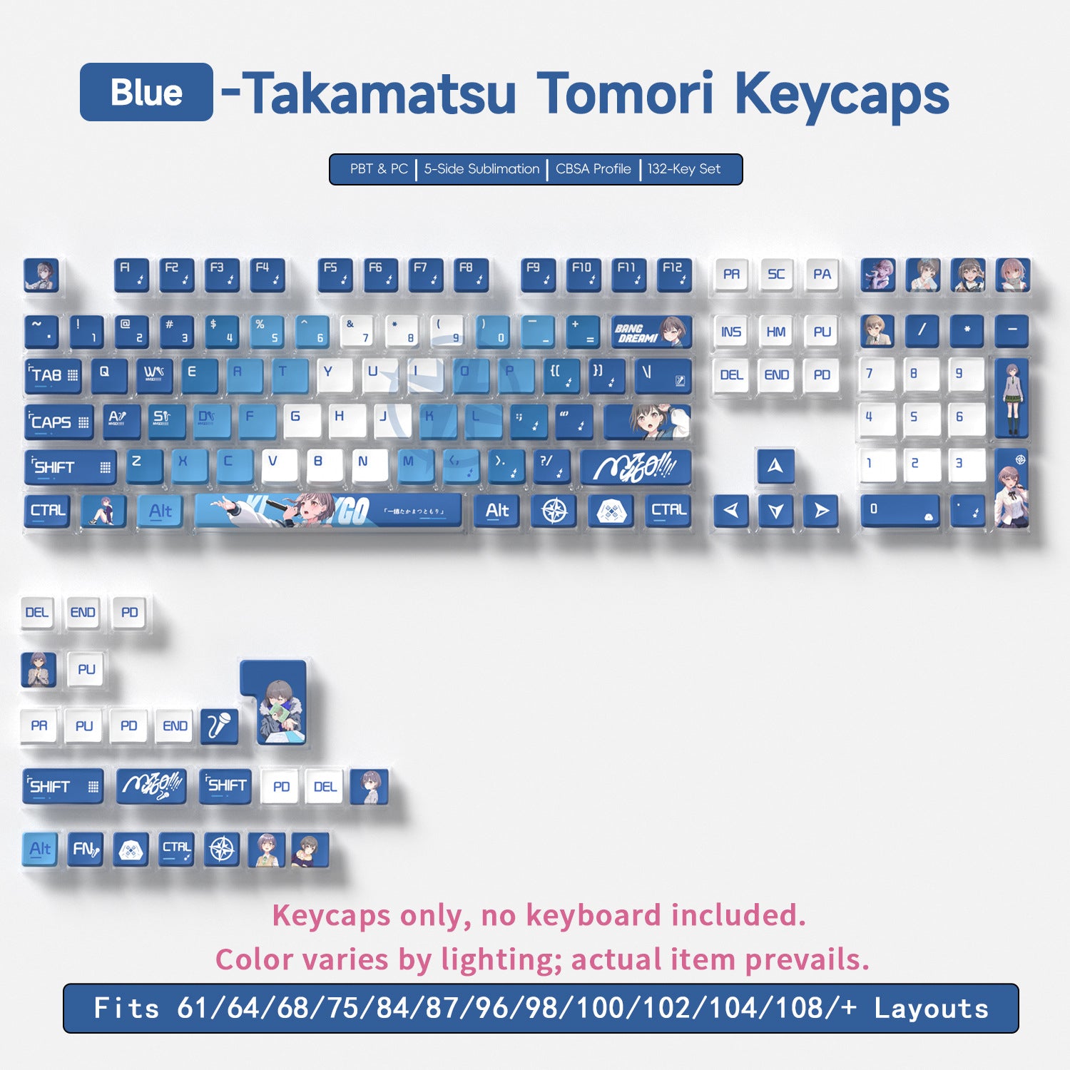 Takamatsu Tomori Four-Sided Backlight Keycaps