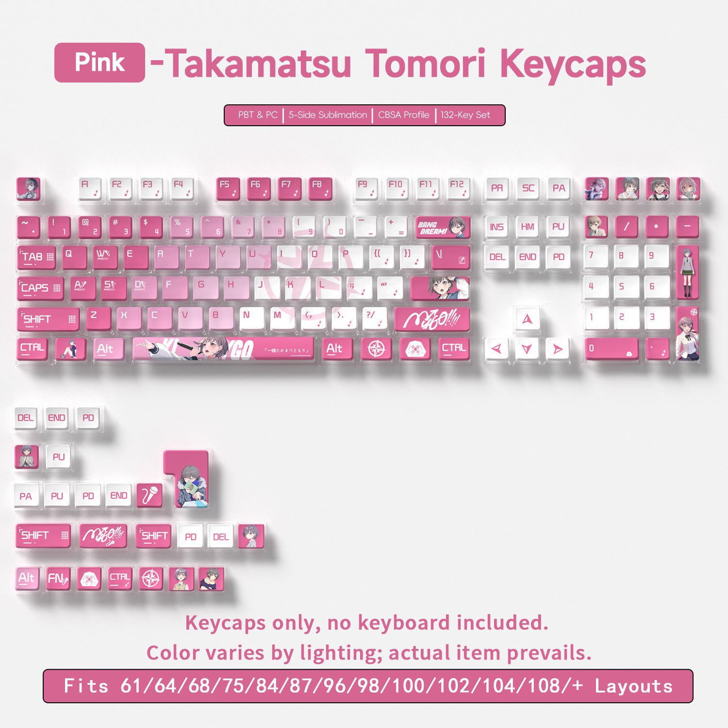 Takamatsu Tomori Four-Sided Backlight Keycaps