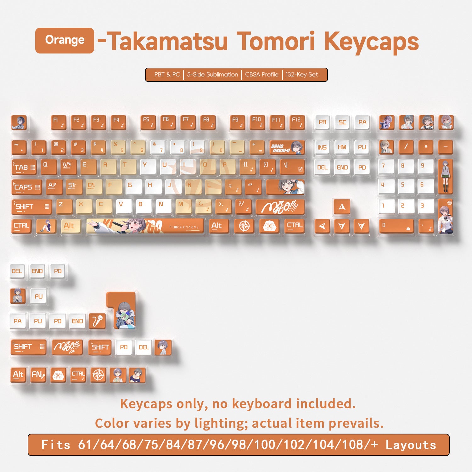 Takamatsu Tomori Four-Sided Backlight Keycaps