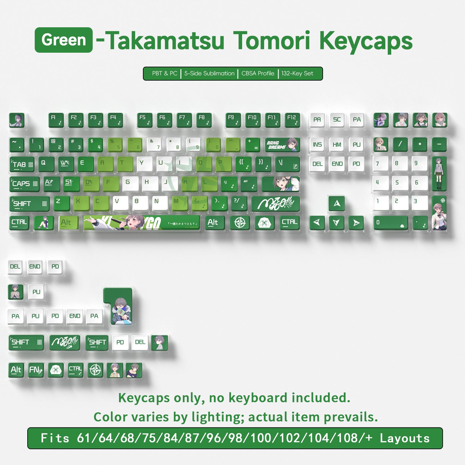 Takamatsu Tomori Four-Sided Backlight Keycaps