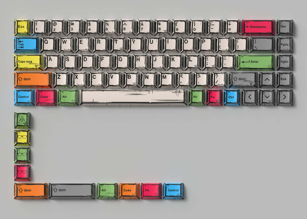 EVA Anime Comic Style Keycaps