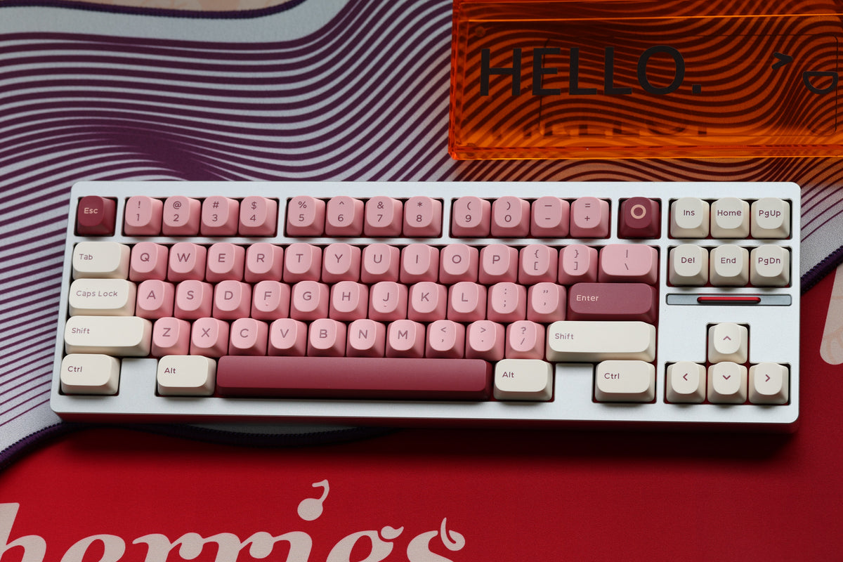 Raspberry Keyes YMK Raspberry keycaps 171 Keys PBT Material YMK Profile Two-Color ...