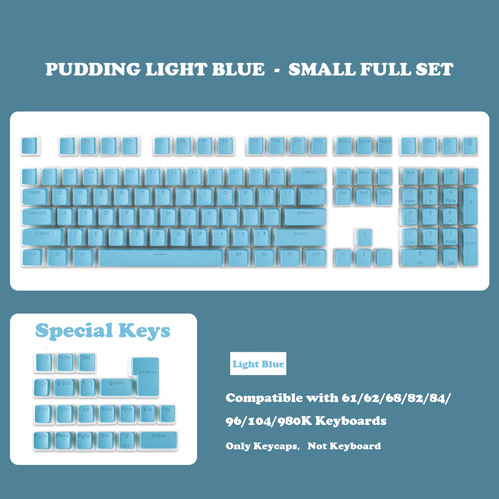 Pudding 129 keys set keycaps