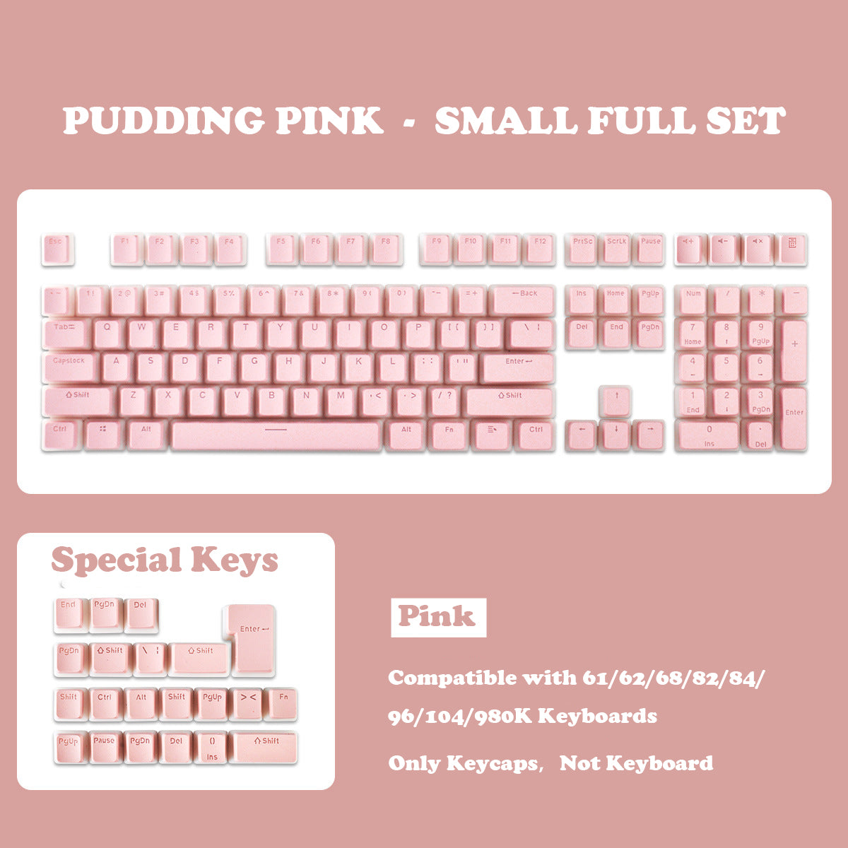 Pudding 129 keys set keycaps