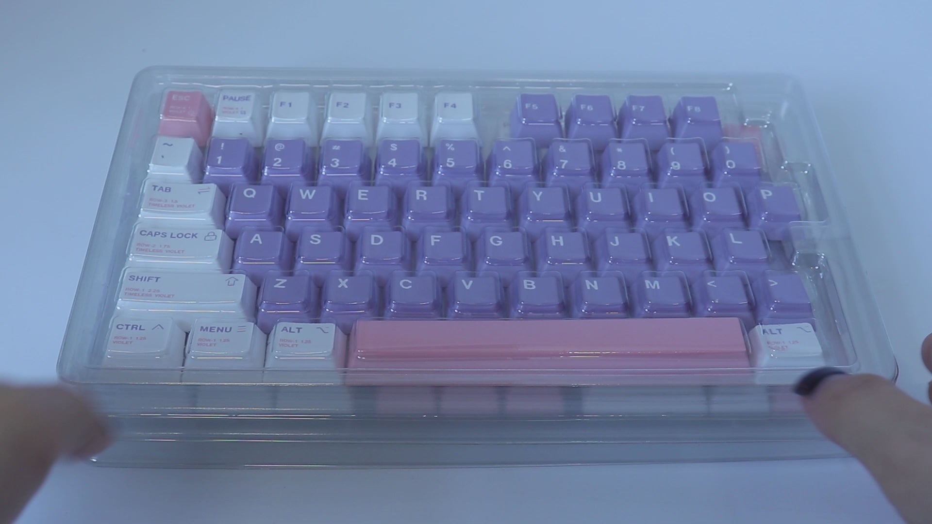Load video: Violet keycaps