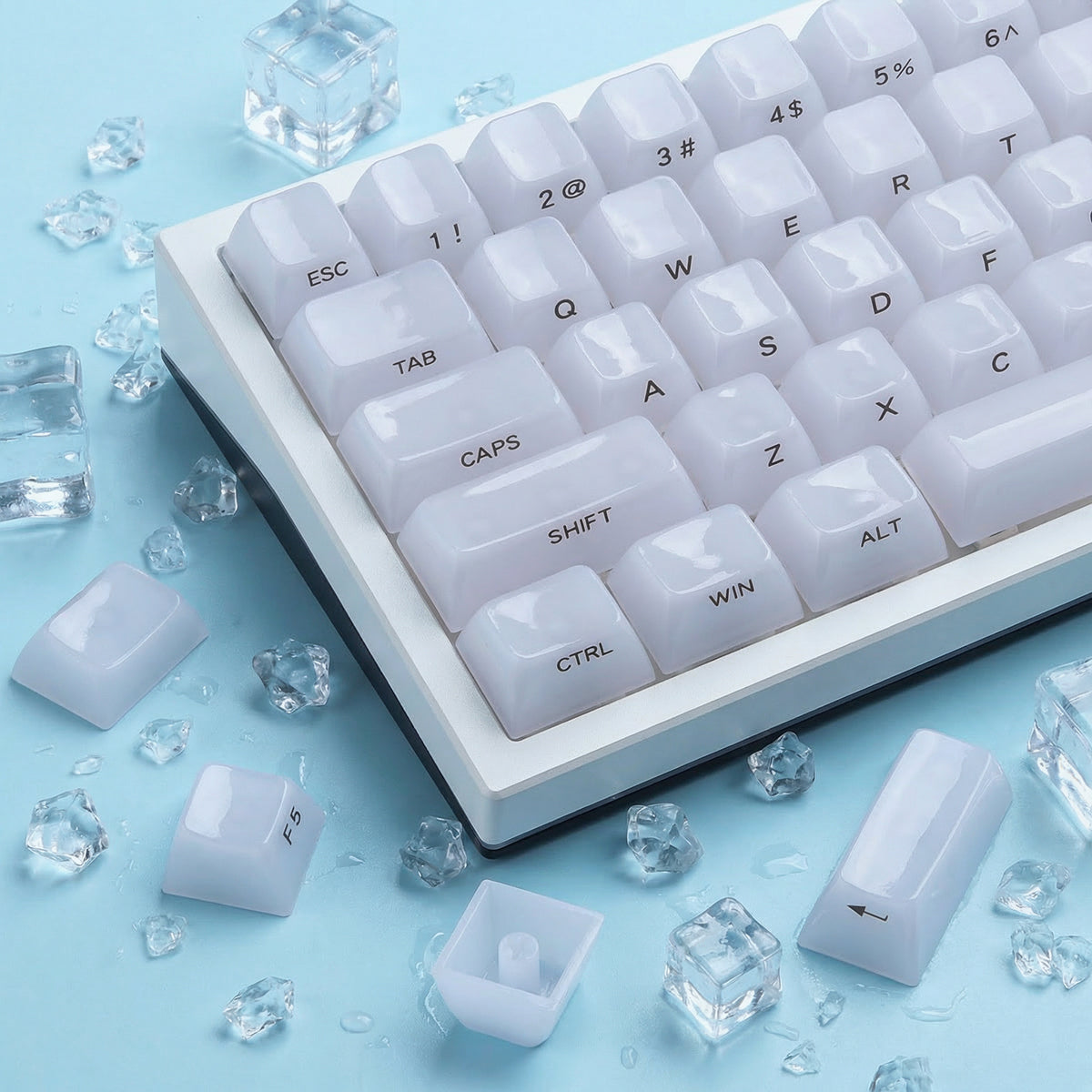 Ice Crystal Mist Side Keycaps - joorkey