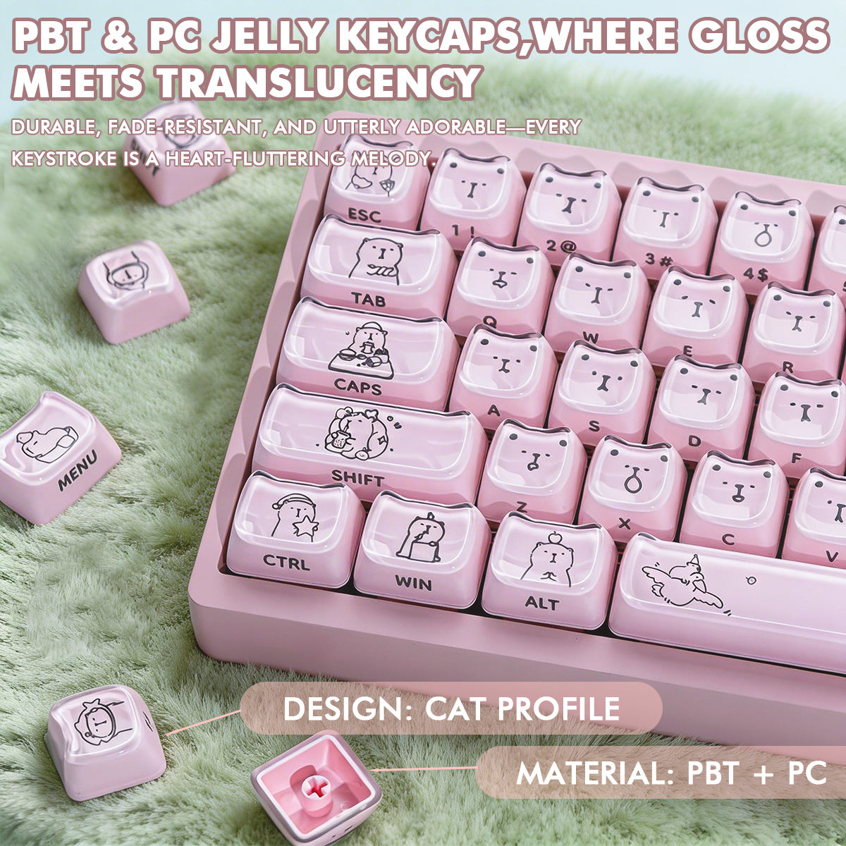 Crystal Kapibala Keycaps - joorkey