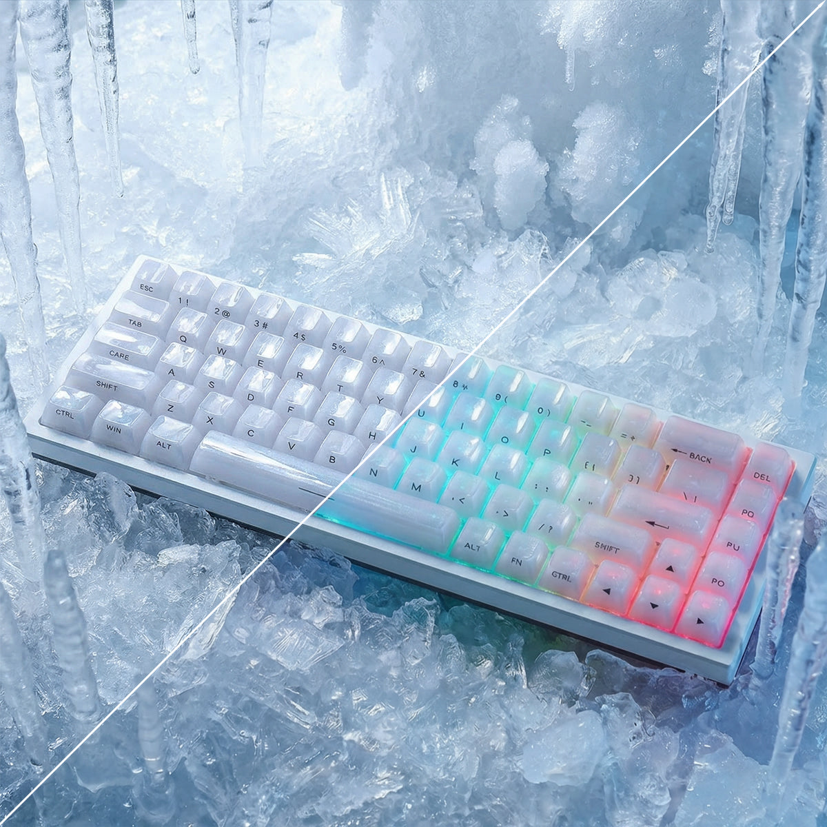 Ice Crystal Mist Side Keycaps - joorkey