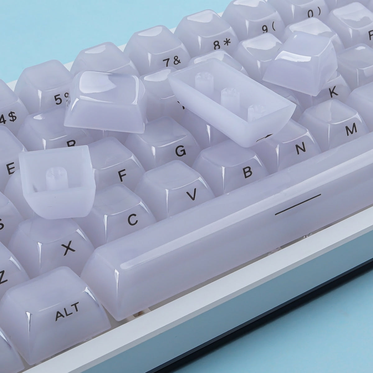 Ice Crystal Mist Side Keycaps - joorkey