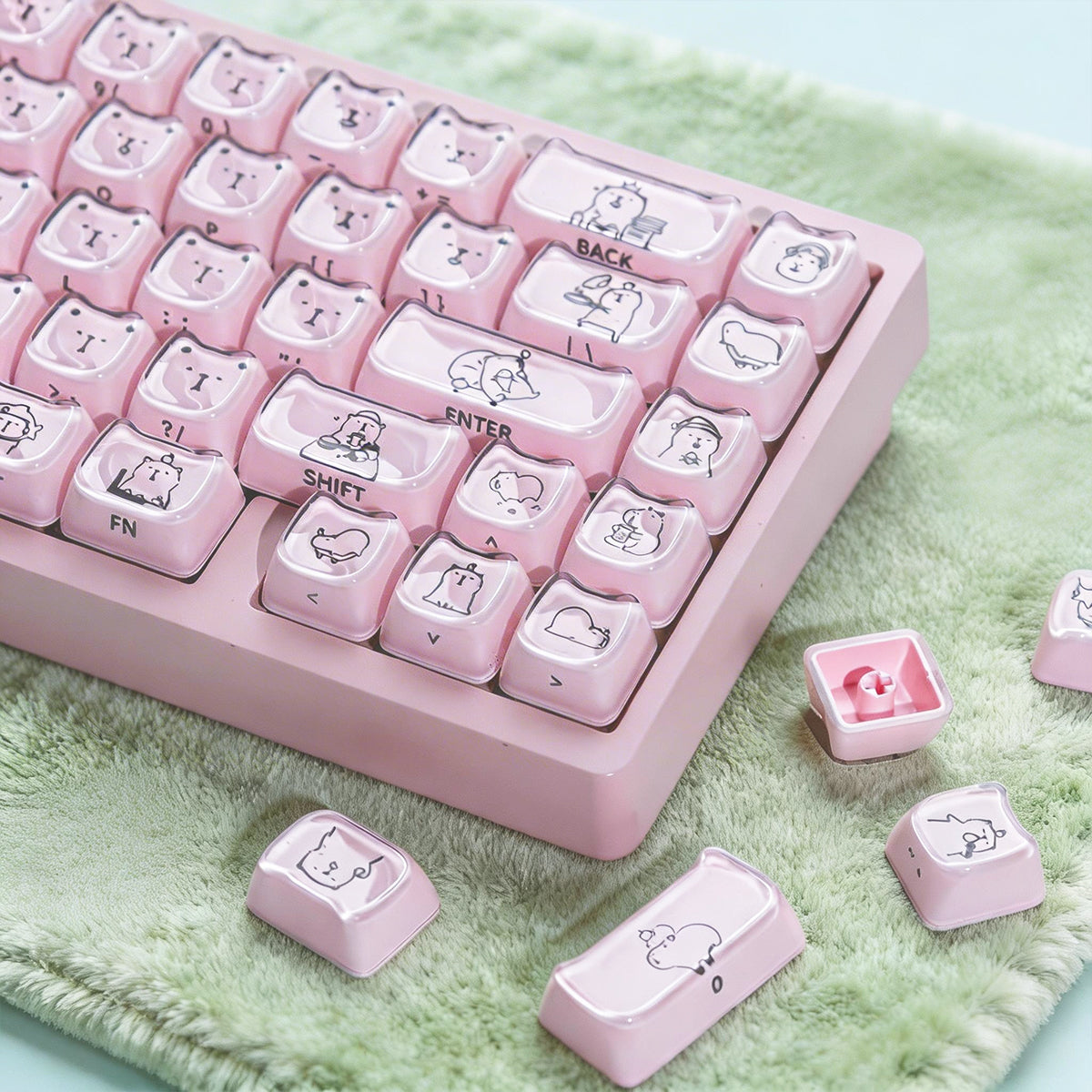 Crystal Kapibala Keycaps - joorkey