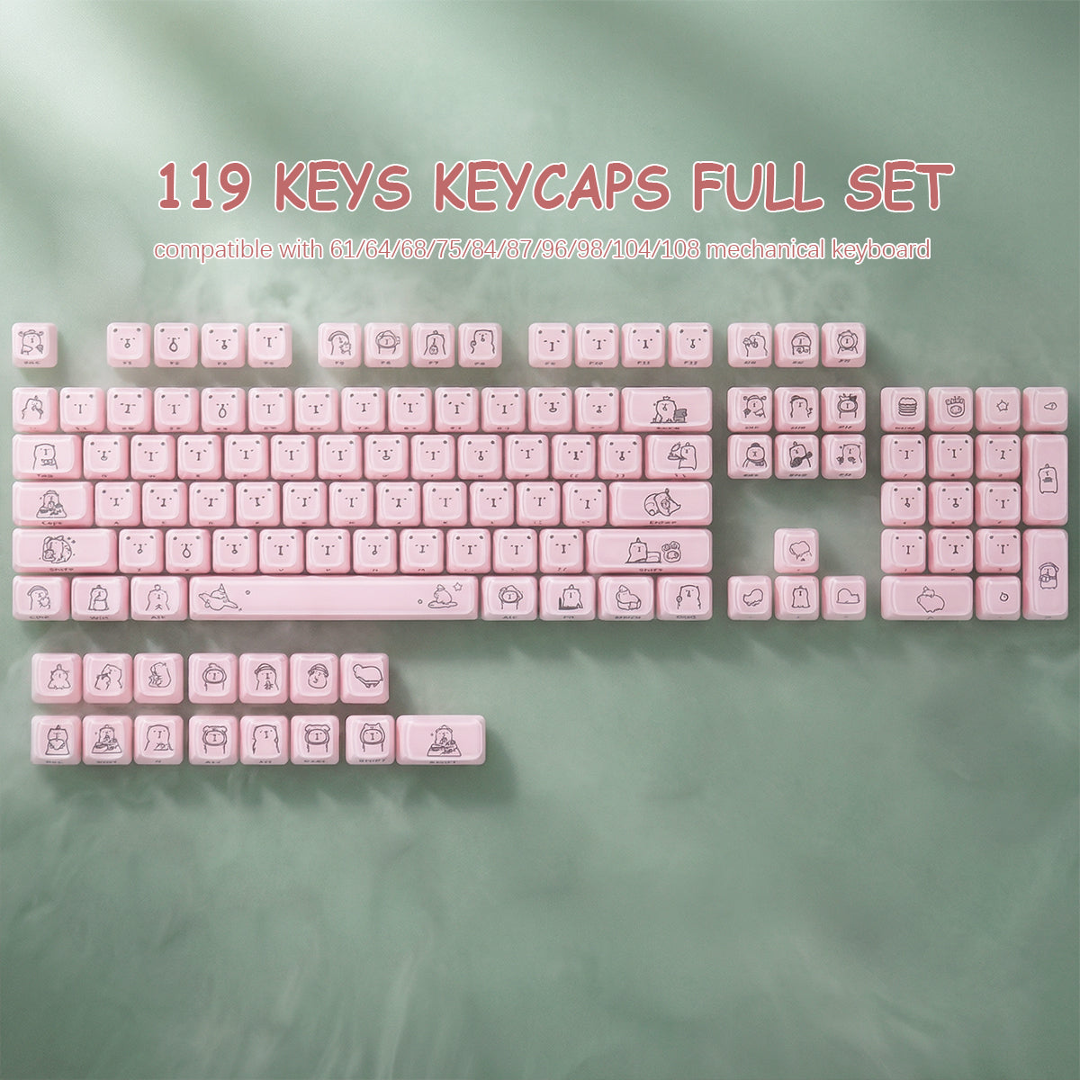 Crystal Kapibala Keycaps - joorkey
