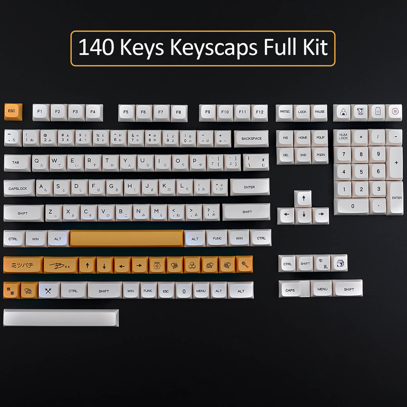 Honey Milk Keycaps Set