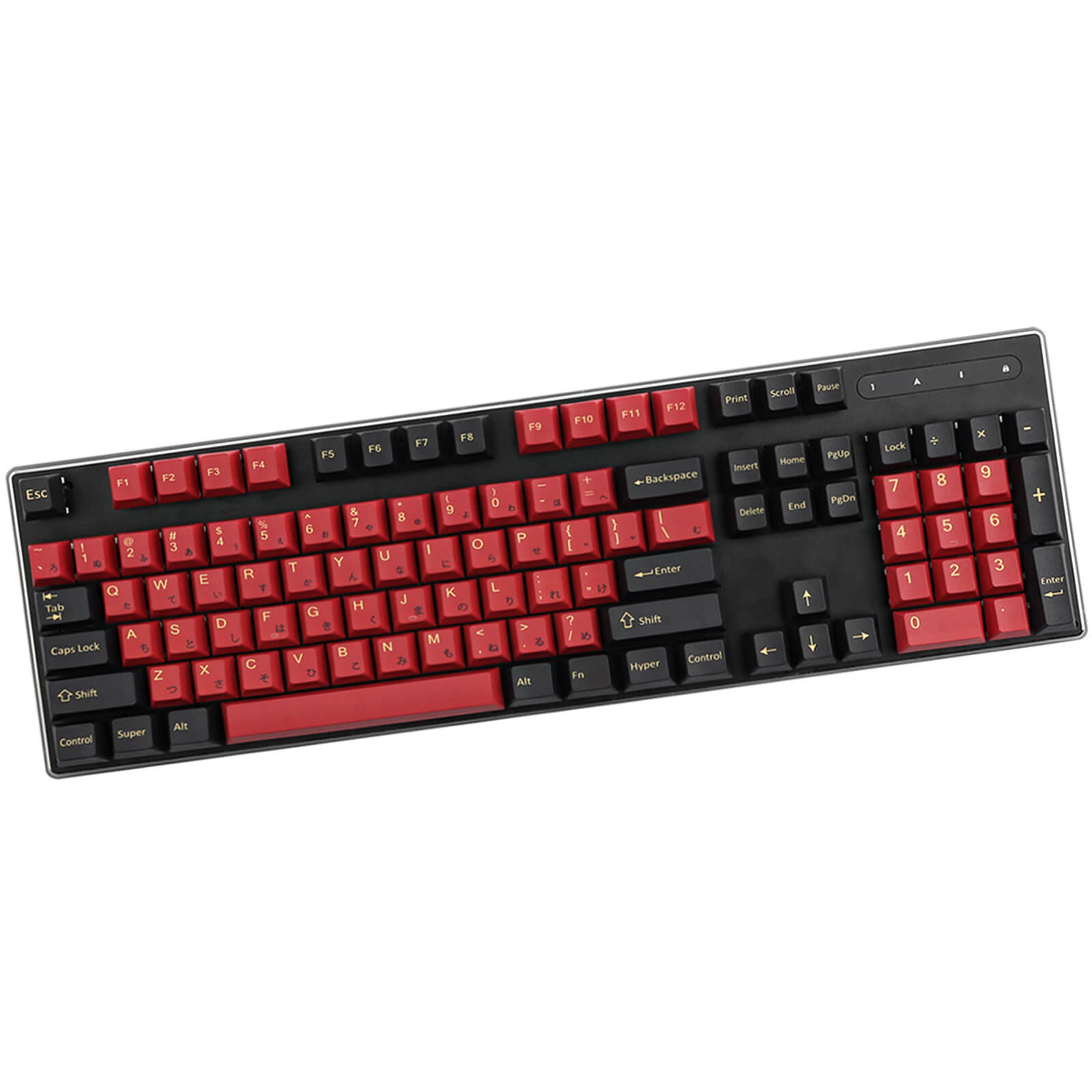 PBT Keycaps 128 Keys Doubleshot Cherry Profile Thick PBT Red Samurai ...