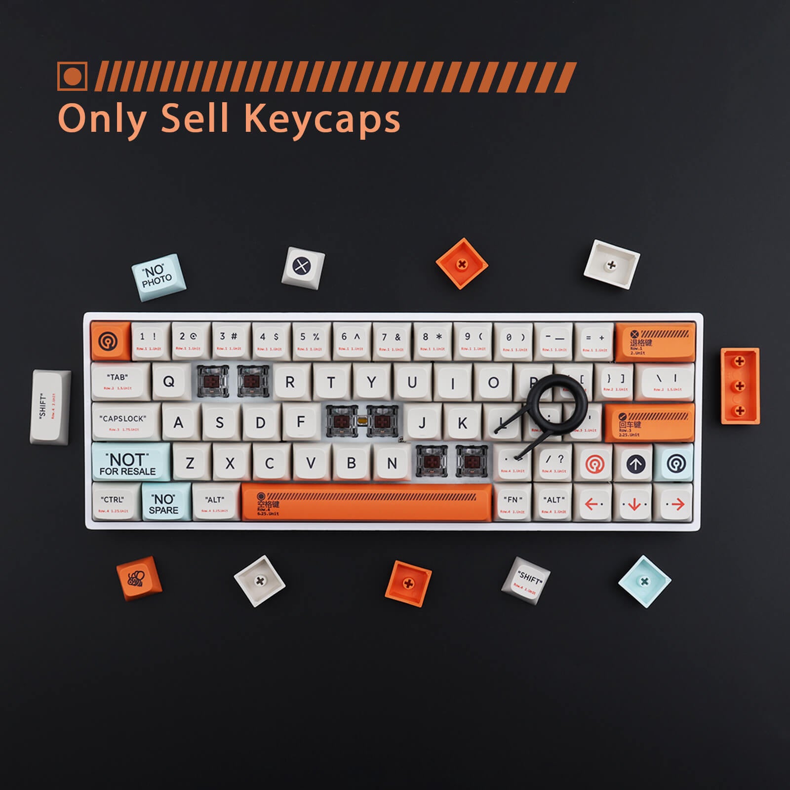 Plastic Keycaps Set