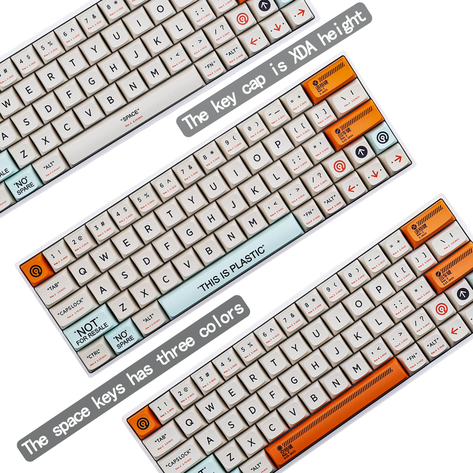 Plastic Keycaps Set